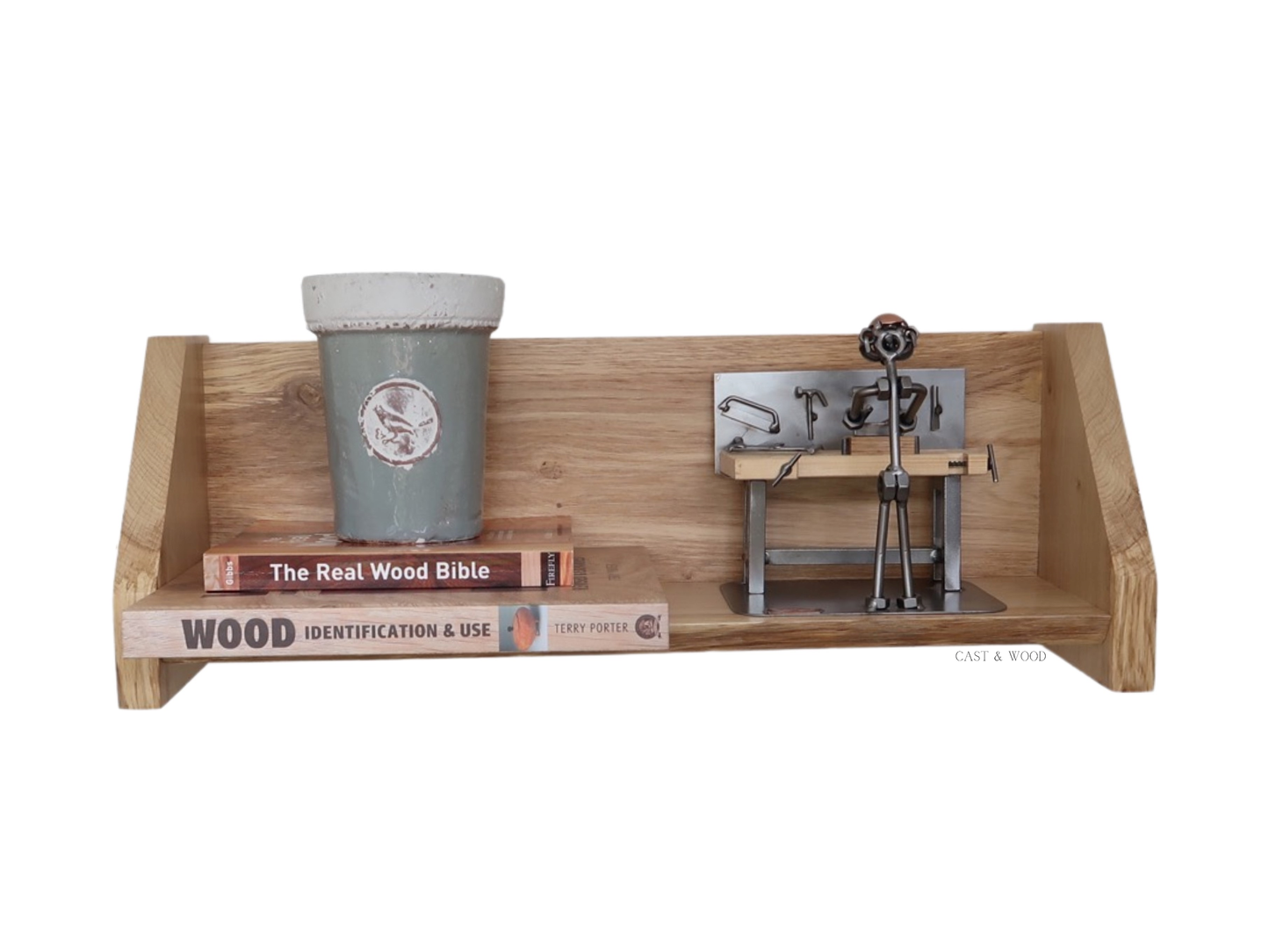 Solid Oak Live Edge Shelf