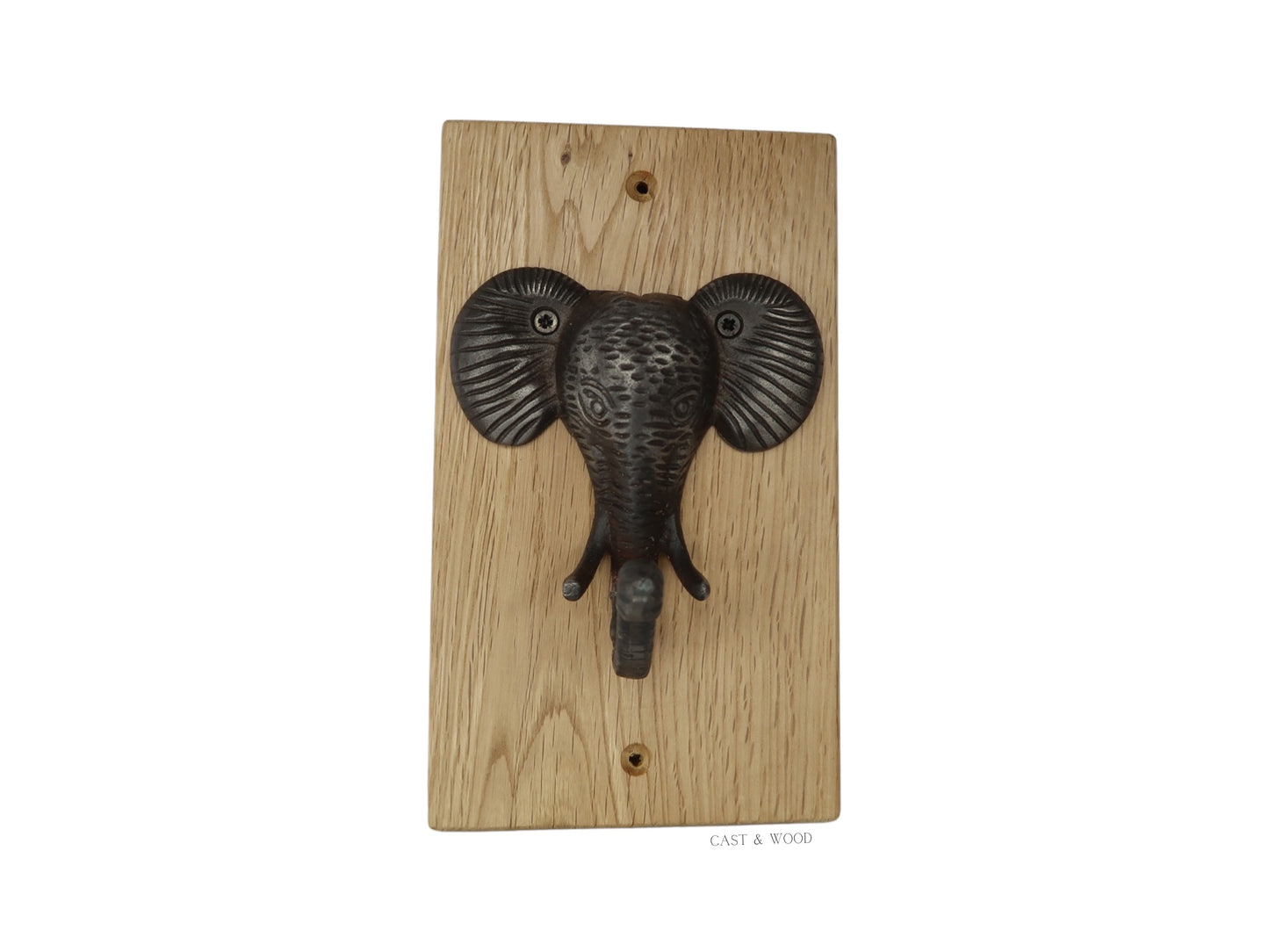 Solid Oak Mounted Elephant Hook