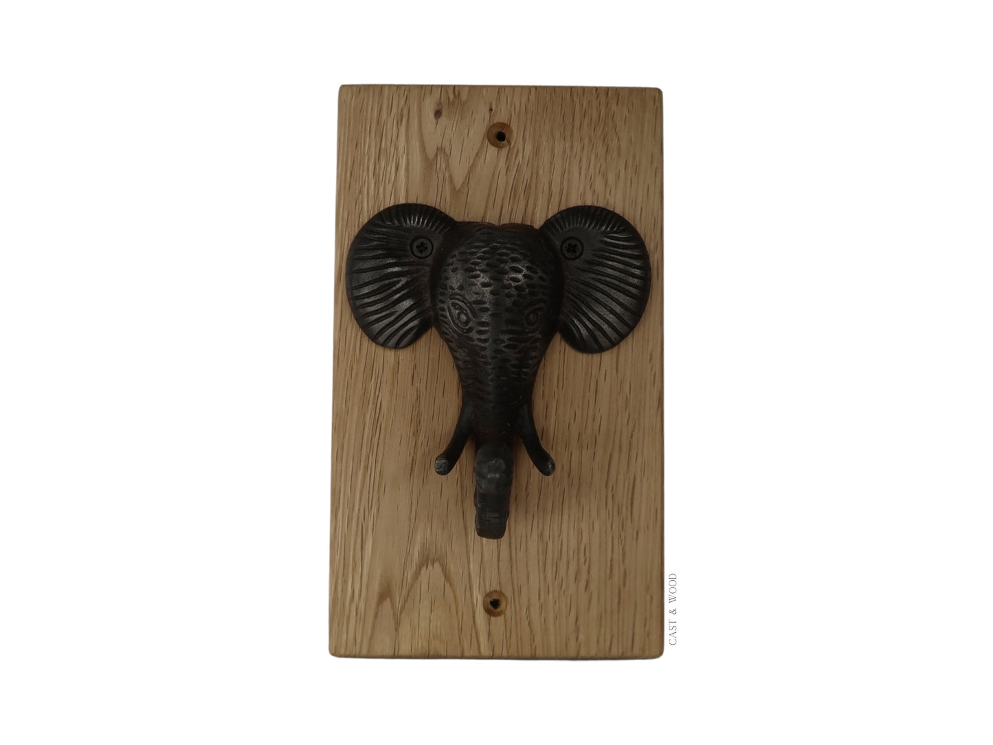 Solid Oak Mounted Elephant Hook
