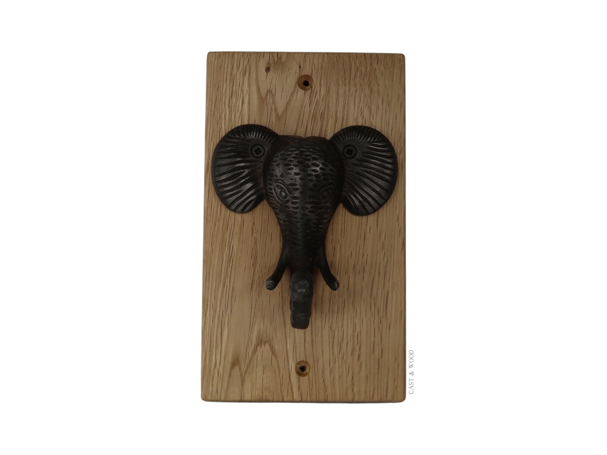 Solid Oak Mounted Elephant Hook