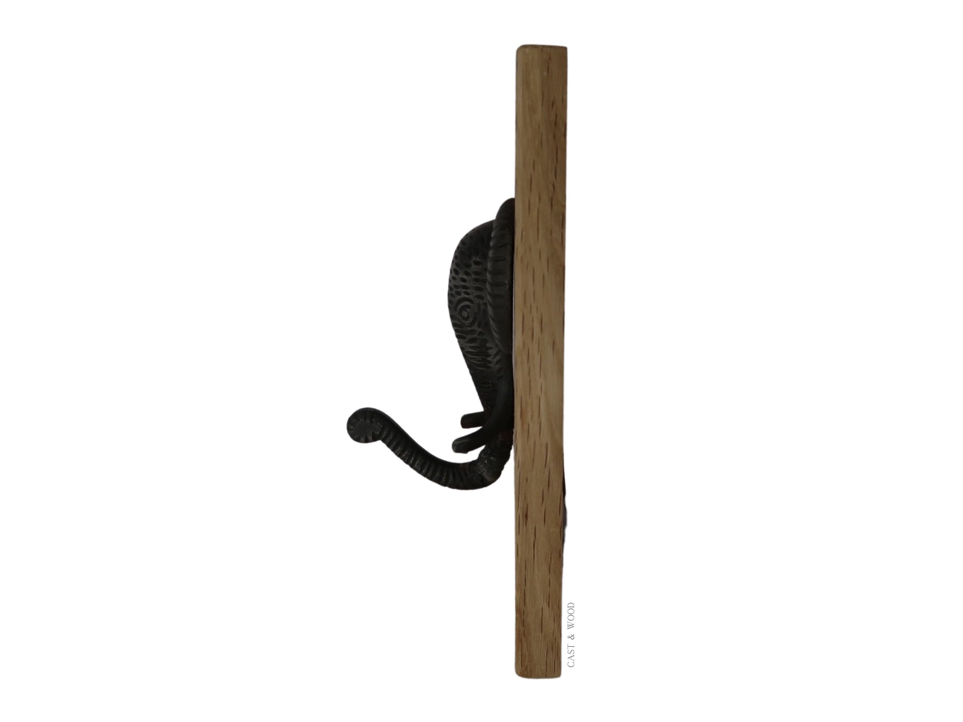 Solid Oak Mounted Elephant Hook