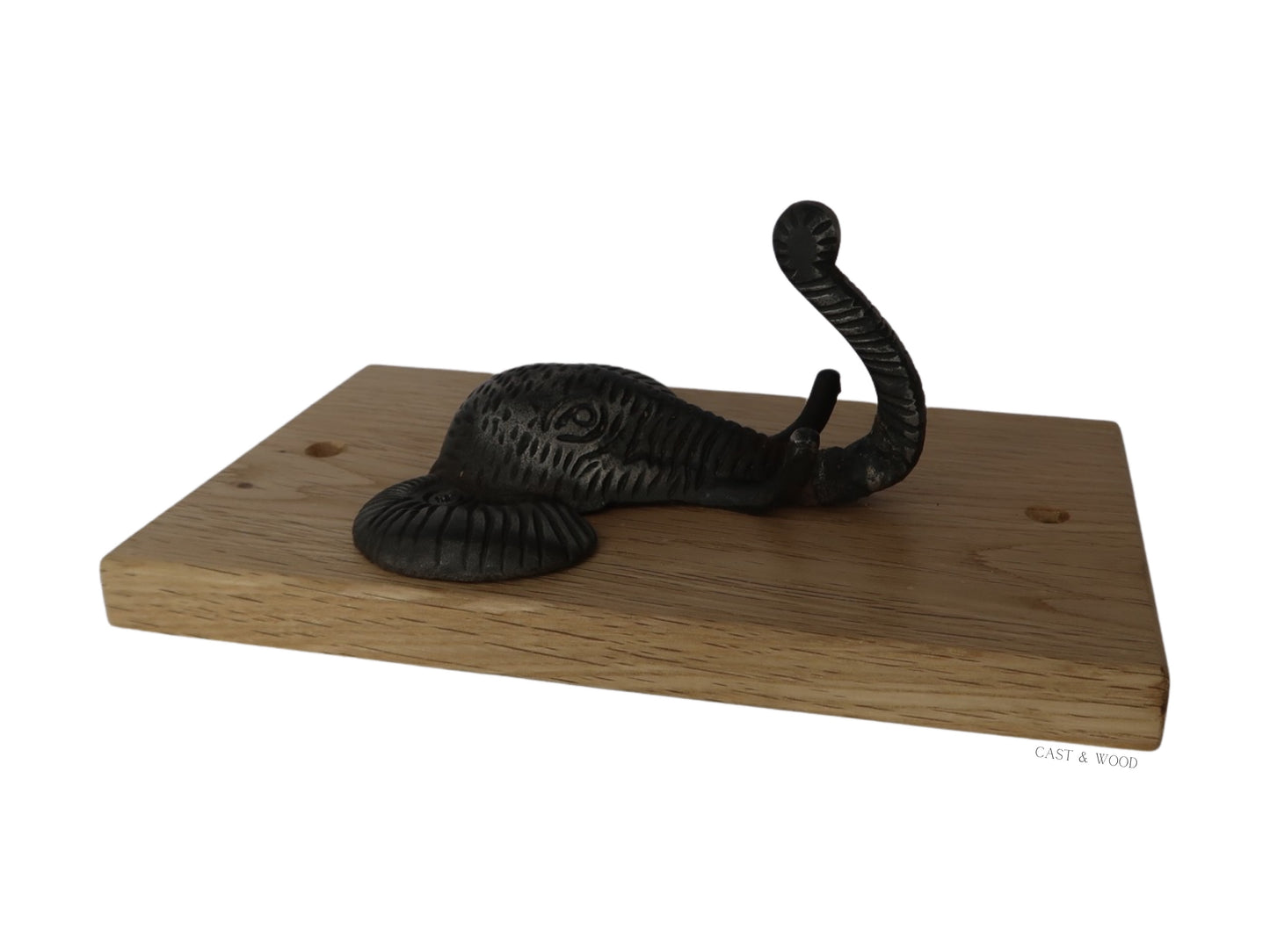 Solid Oak Mounted Elephant Hook