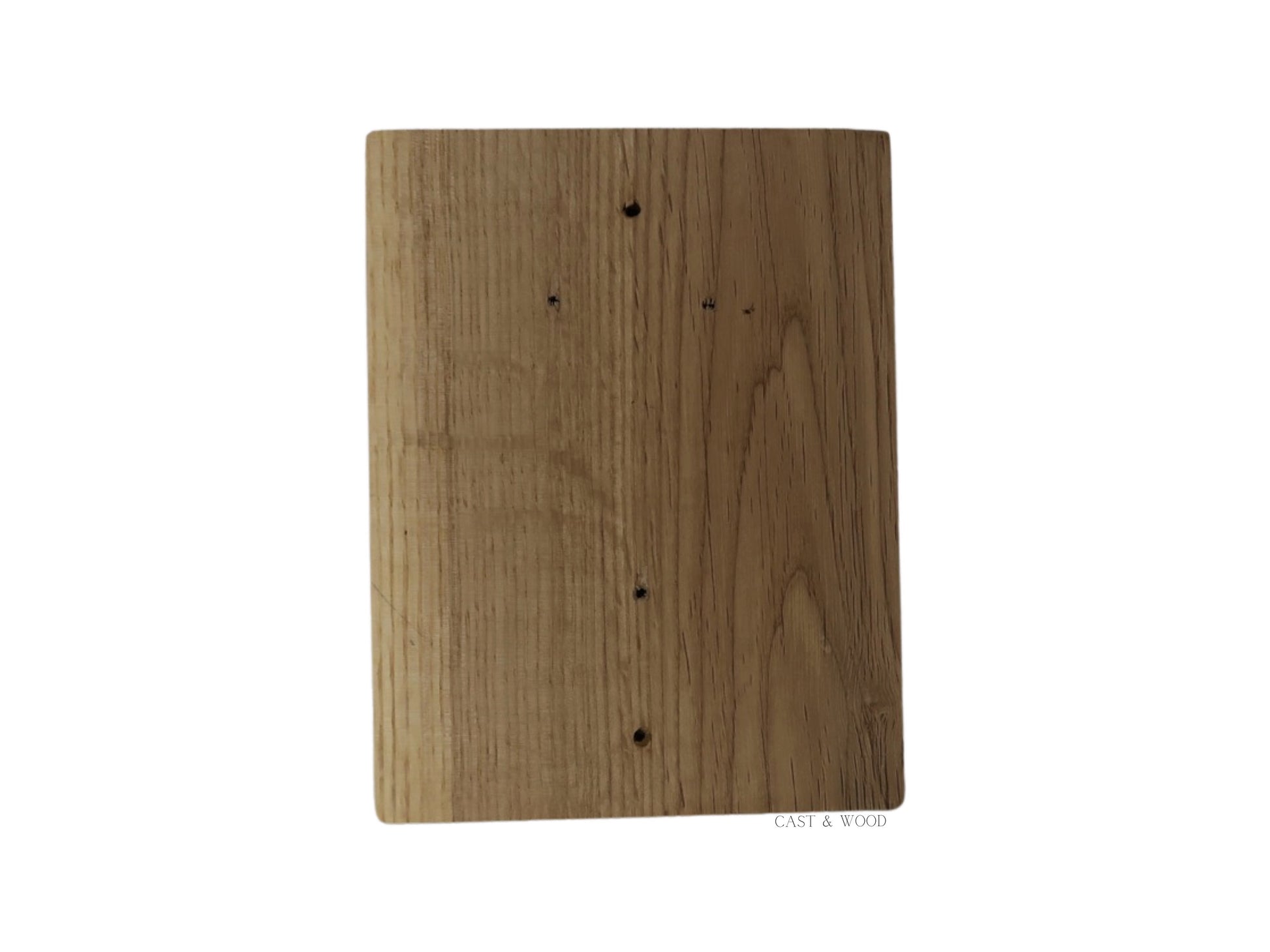 Solid Oak Mounted Horseshoe Hook - Vertical