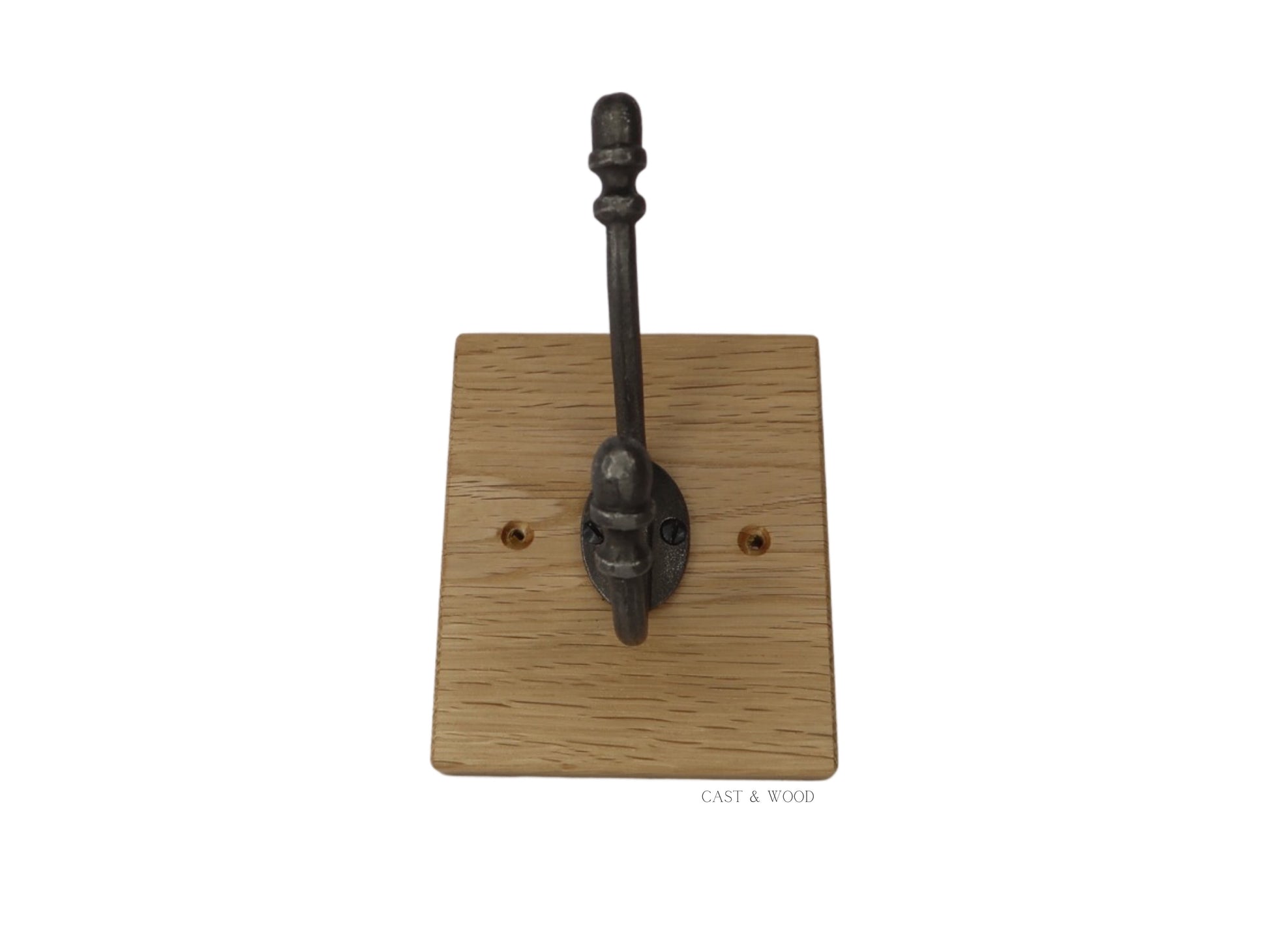 Solid Oak Mounted Acorn Hook