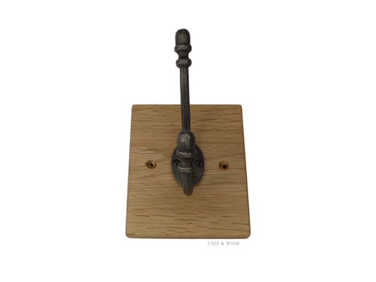 Solid Oak Mounted Acorn Hook