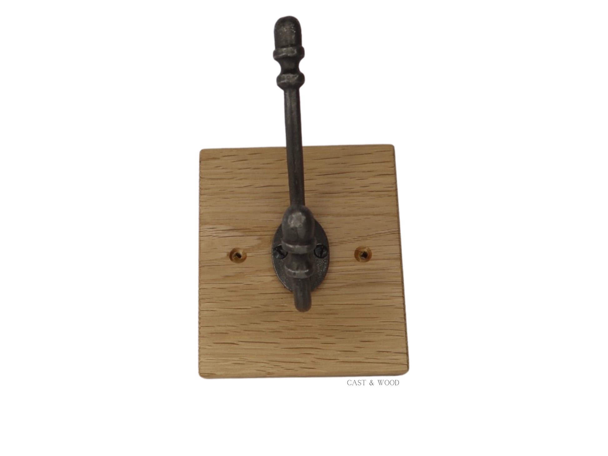 Solid Oak Mounted Acorn Hook