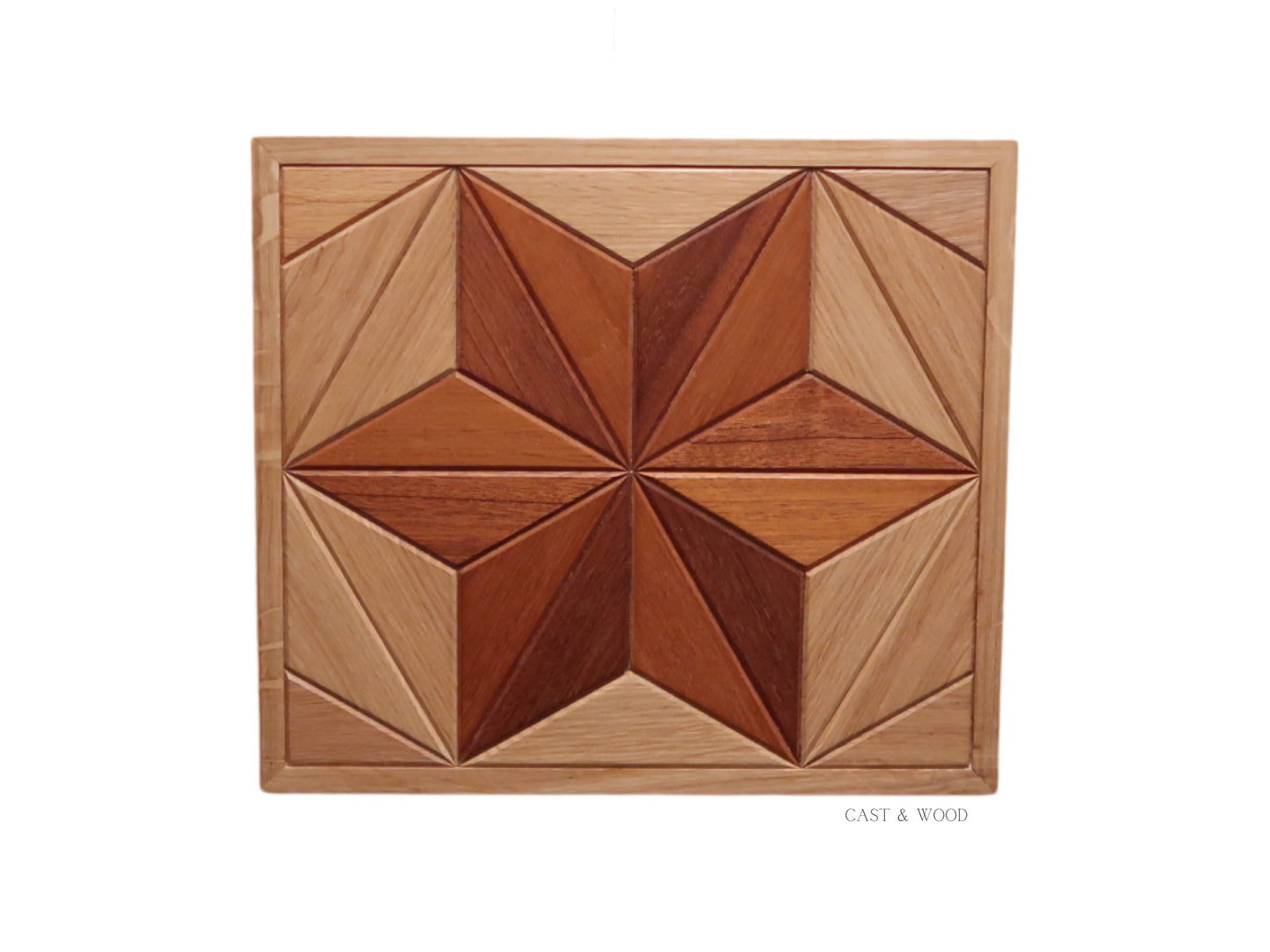 Handmade Hardwood Star Wall Art - 31cm x 27cm