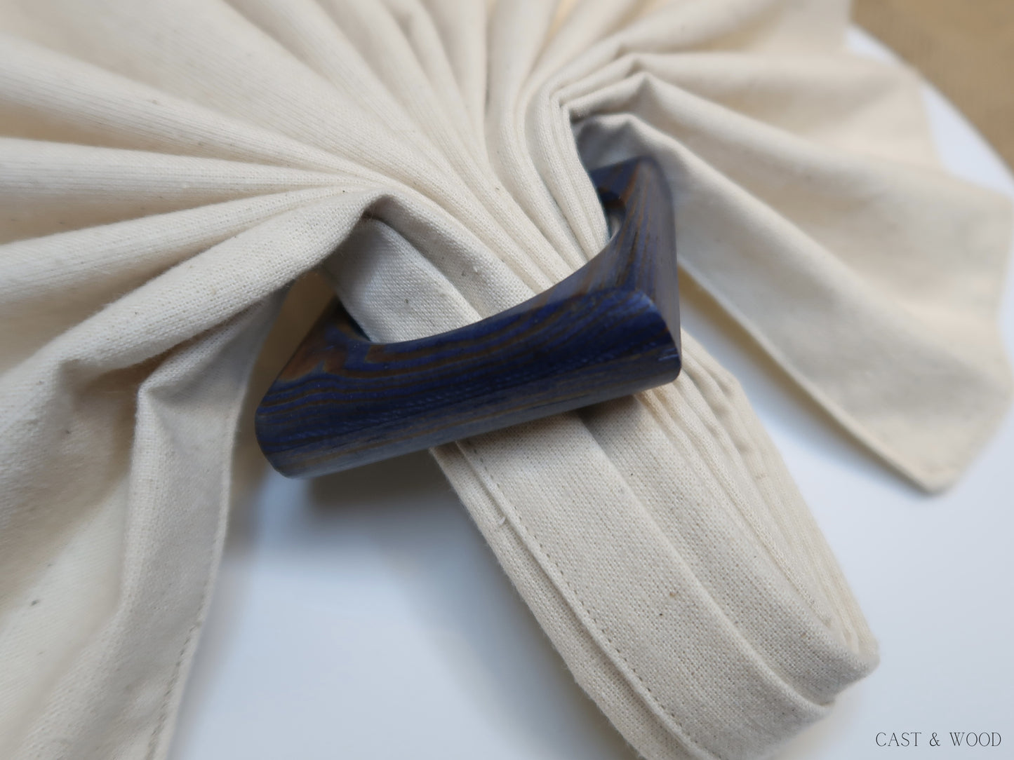 Napkin Rings - Navy Blue Cast & Wood
