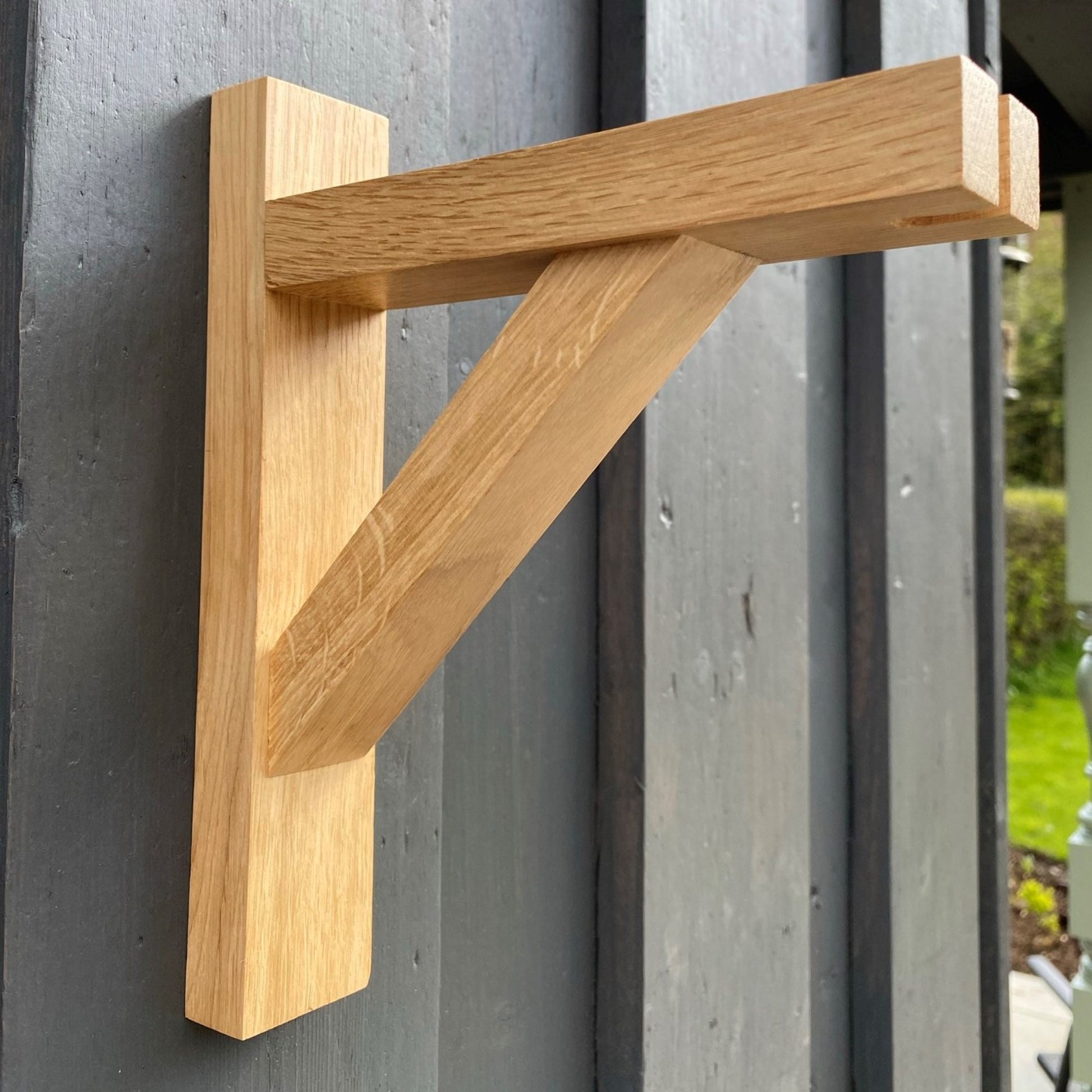 Solid Oak Gallows Pendant Wall Light Bracket freeshipping - Cast & Wood