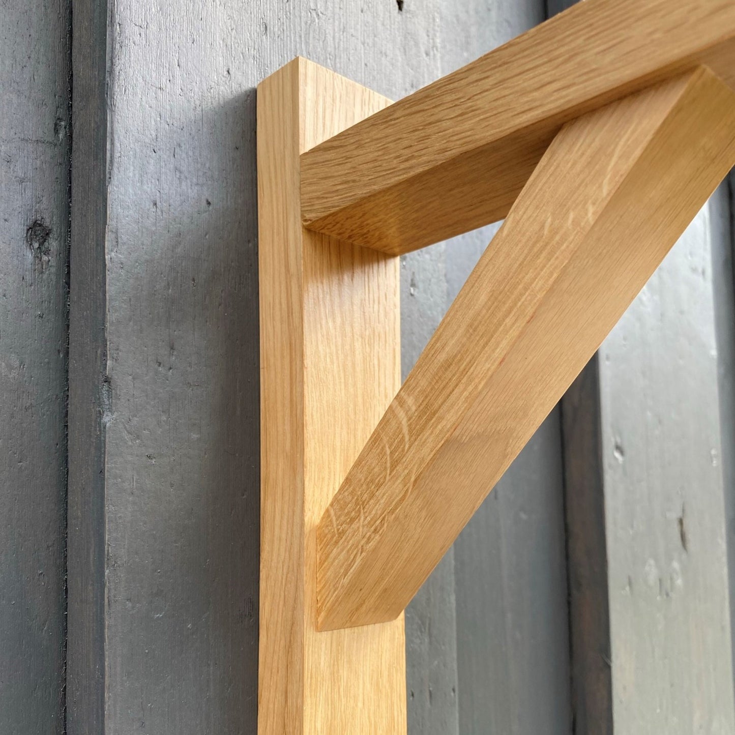 Solid Oak Gallows Pendant Wall Light Bracket freeshipping - Cast & Wood