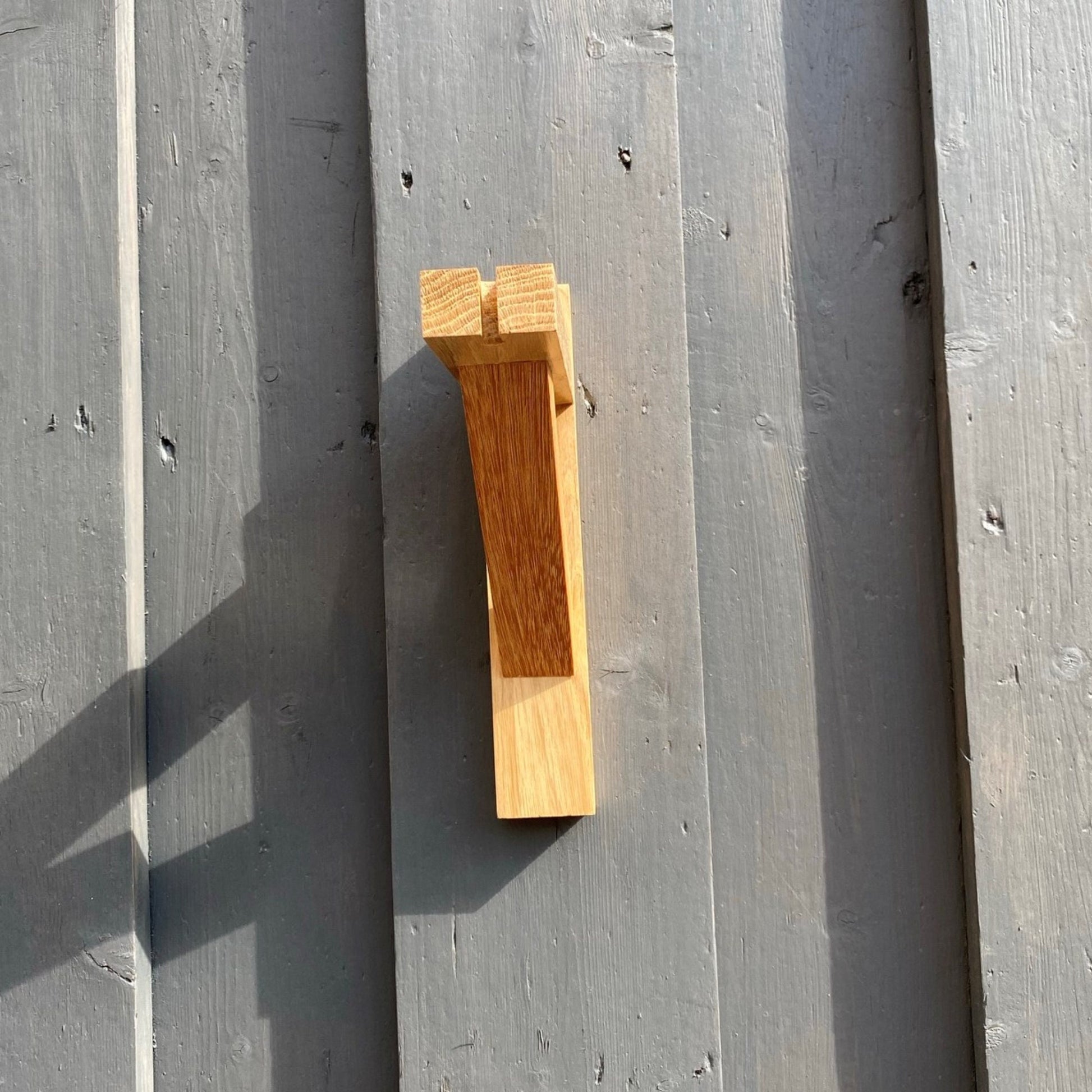 Solid Oak & Yellow Balau Gallows Pendant Wall Light Bracket freeshipping - Cast & Wood