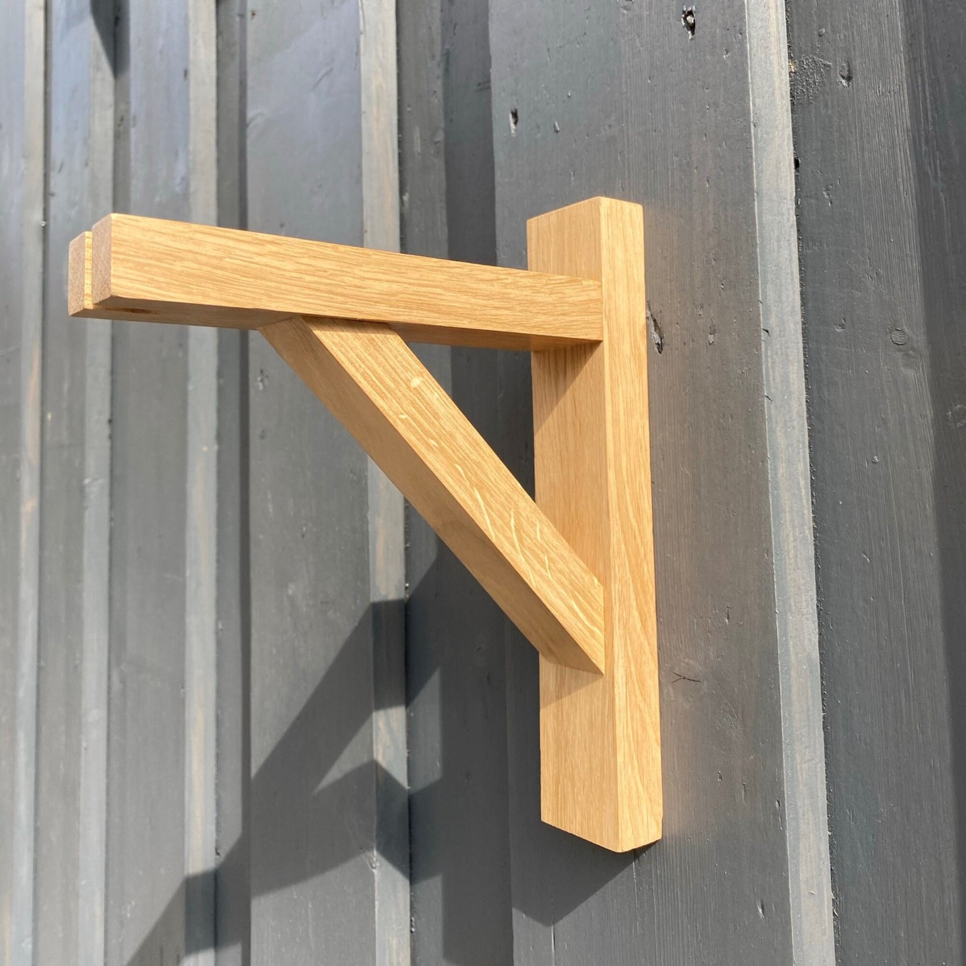 Solid Oak Gallows Pendant Wall Light Bracket freeshipping - Cast & Wood