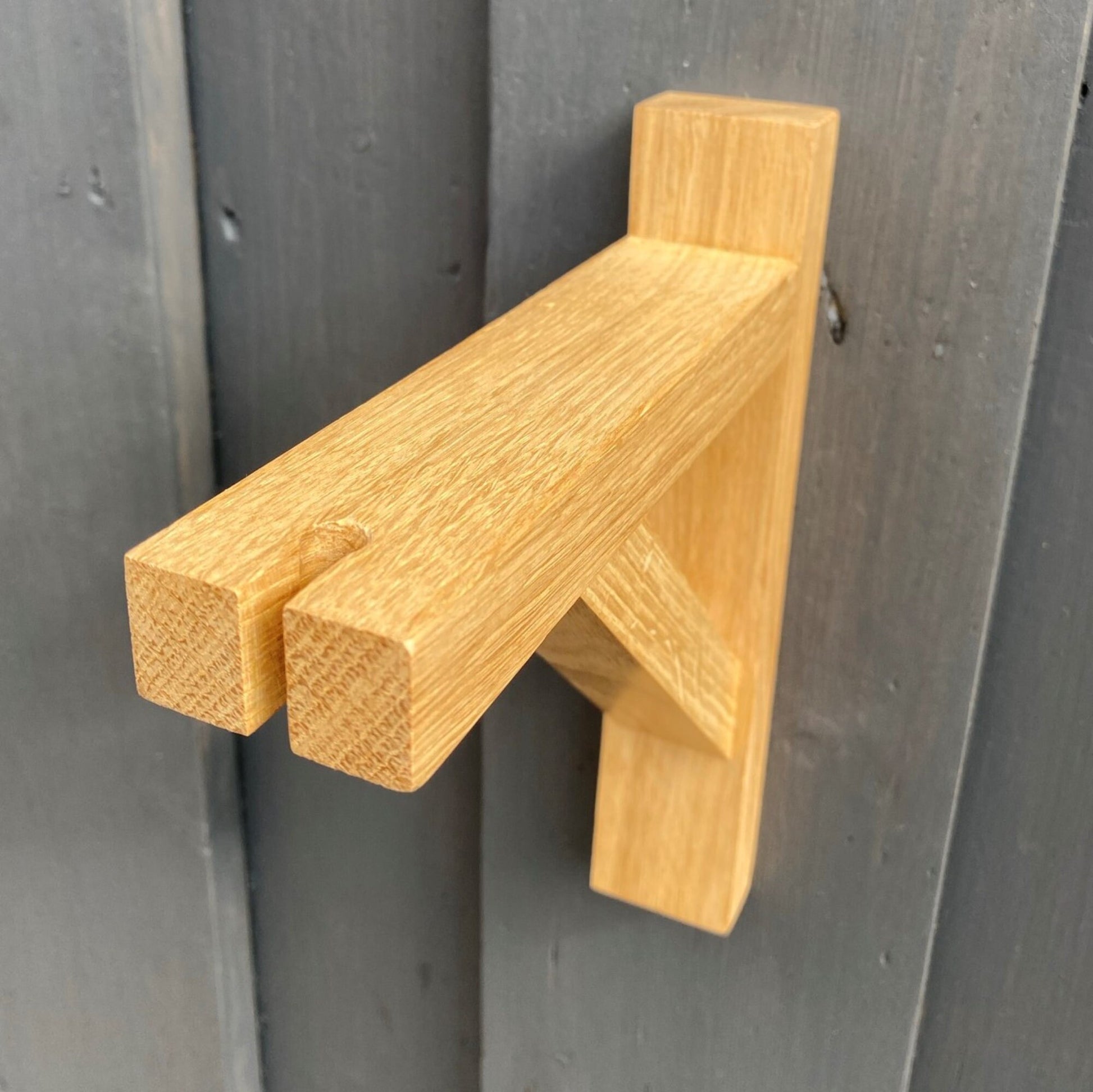 Solid Oak Gallows Pendant Wall Light Bracket freeshipping - Cast & Wood