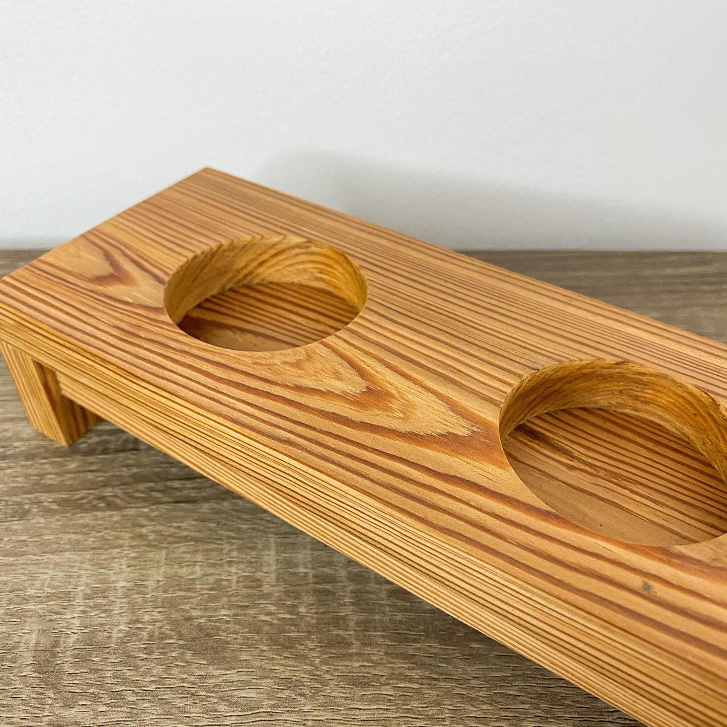 Raise Me Up Double Candle Holder - Reclaimed Welsh Chapel Pine freeshipping - Cast & Wood