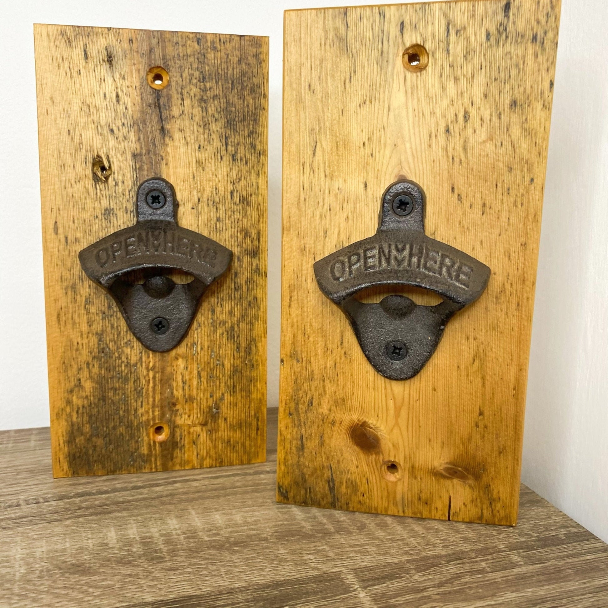 Wall Mounted Bottle Opener - Reclaimed Welsh Chapel Pine freeshipping - Cast & Wood