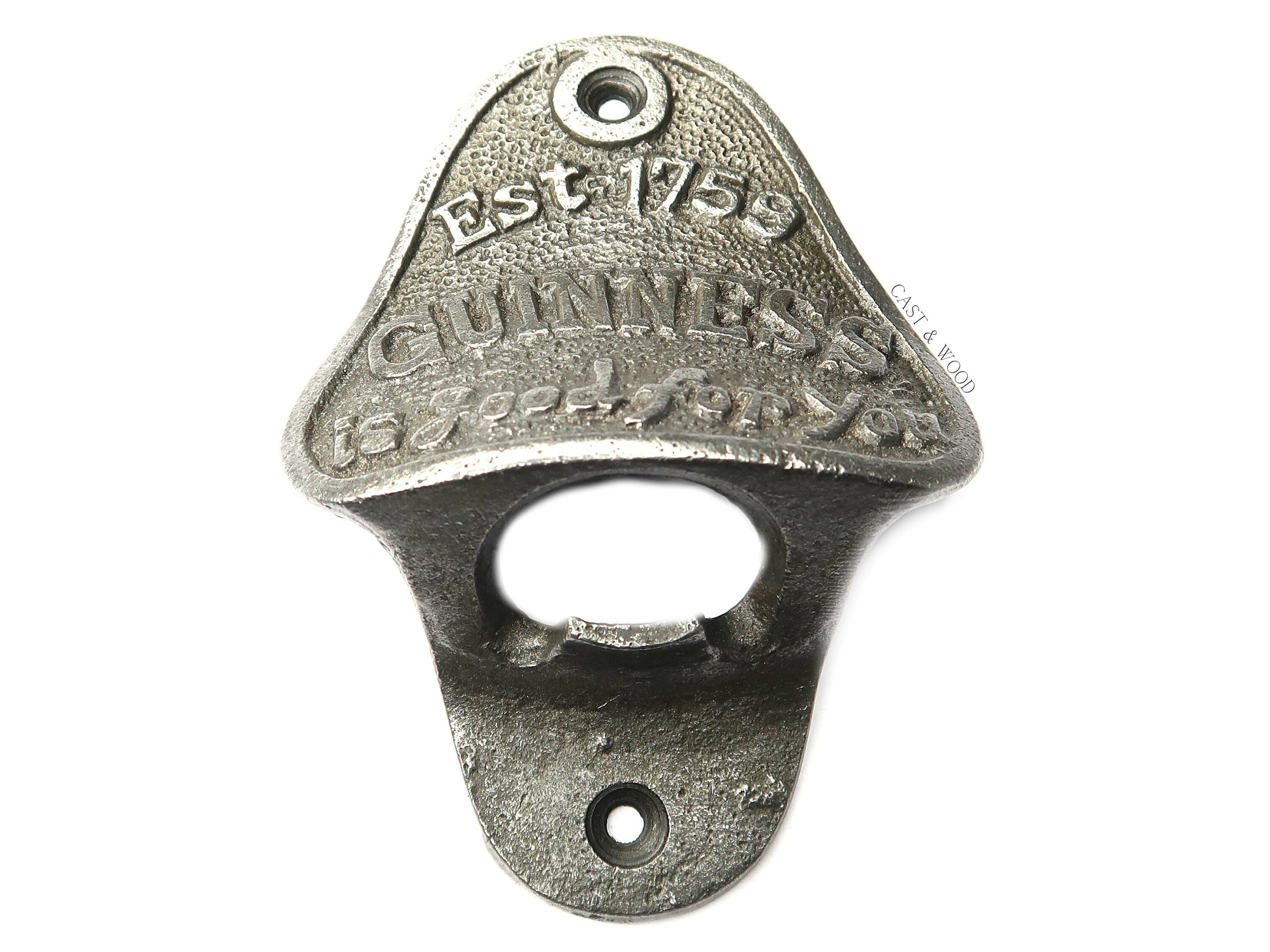 GUINNESS Cast Iron Wall Mounted Bottle Opener freeshipping - Cast & Wood
