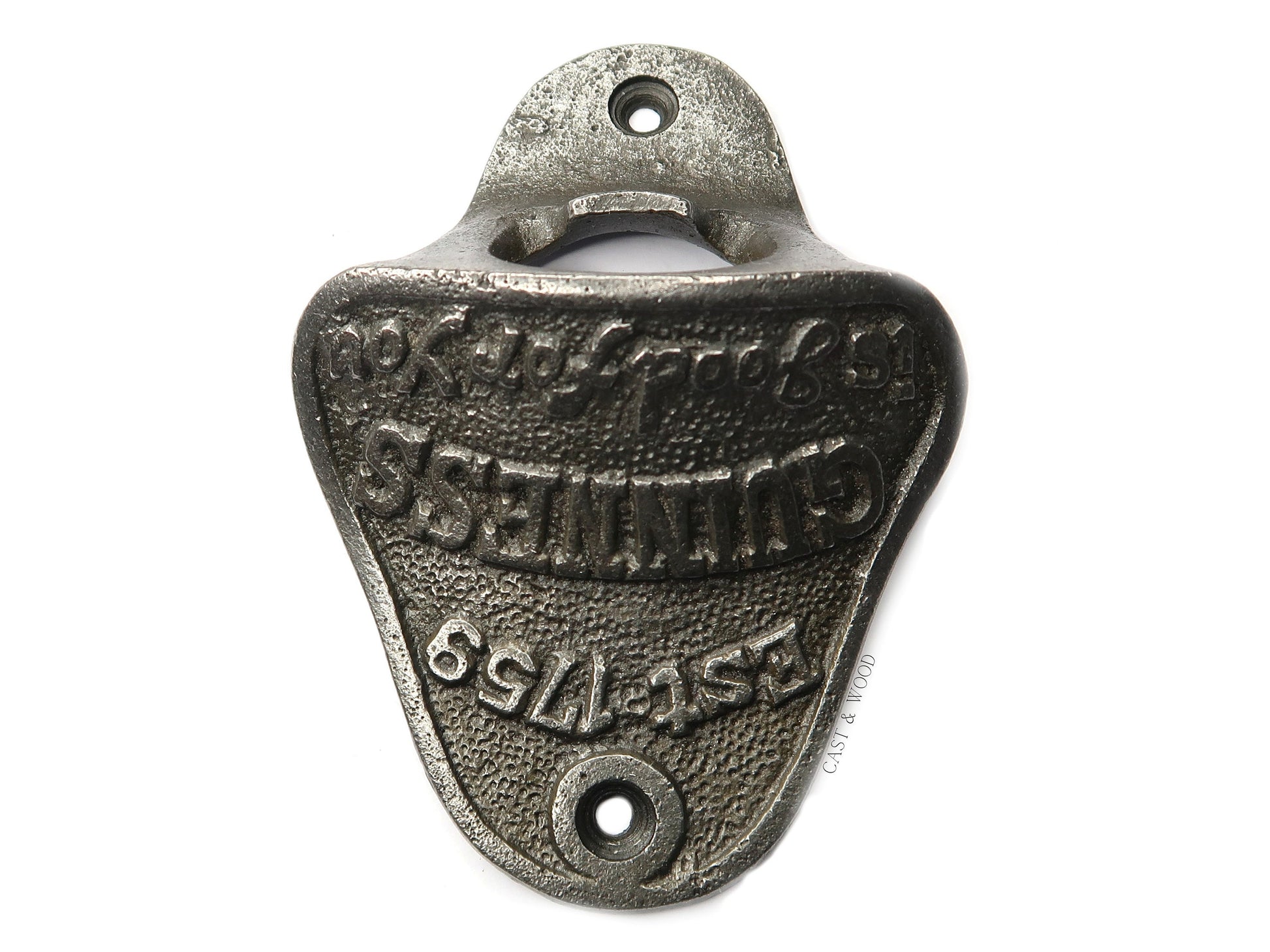 GUINNESS Cast Iron Wall Mounted Bottle Opener freeshipping - Cast & Wood