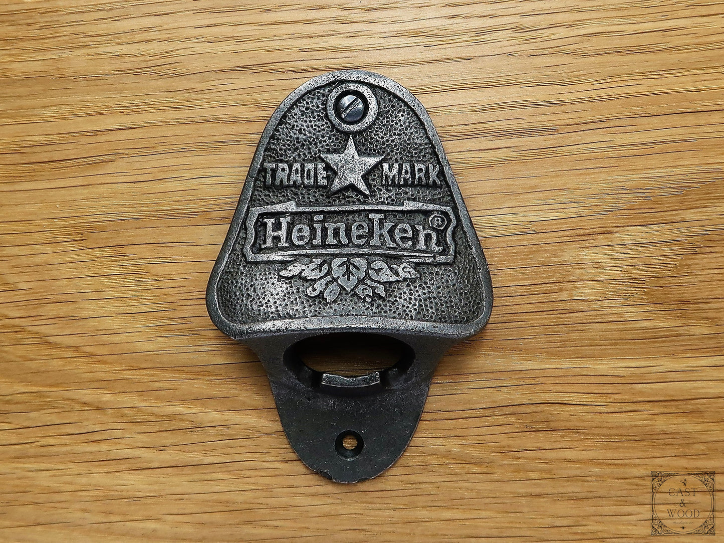 HEINEKEN Cast Iron Wall Mounted Bottle Opener freeshipping - Cast & Wood