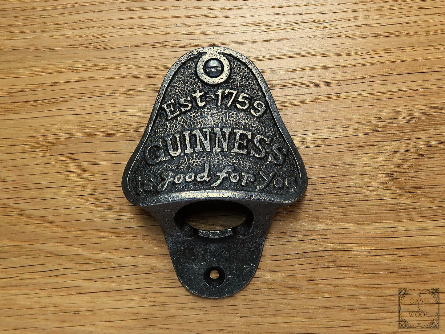 GUINNESS Cast Iron Wall Mounted Bottle Opener freeshipping - Cast & Wood