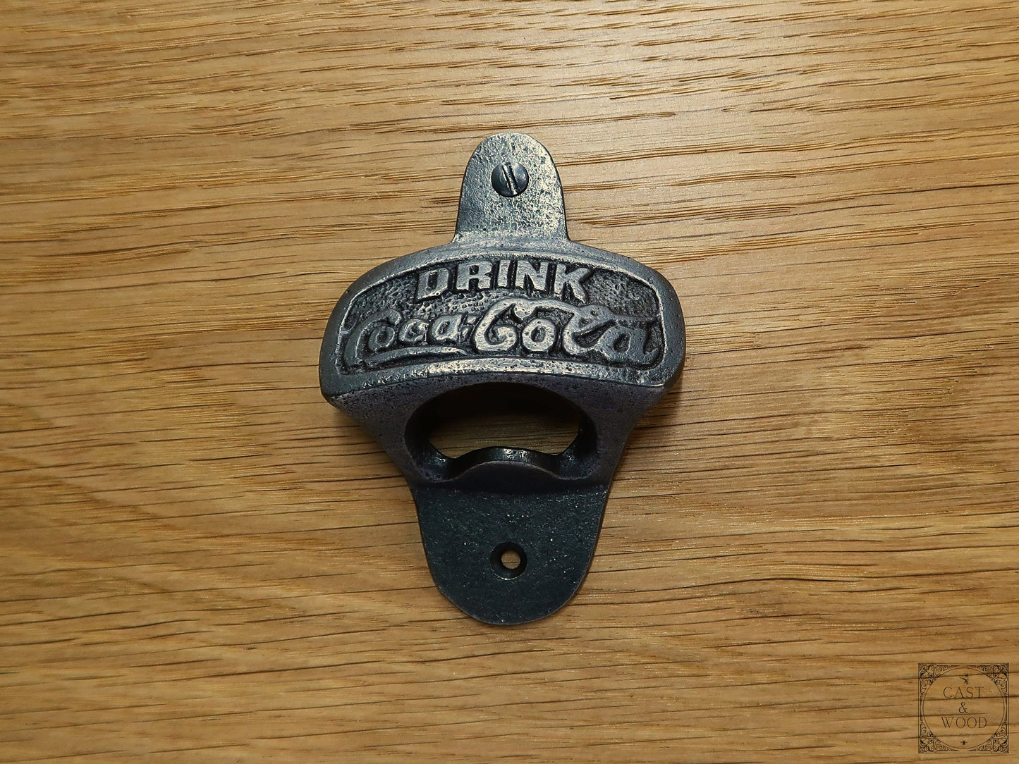 COCA-COLA Coke Cast Iron Wall Mounted Bottle Opener freeshipping - Cast & Wood