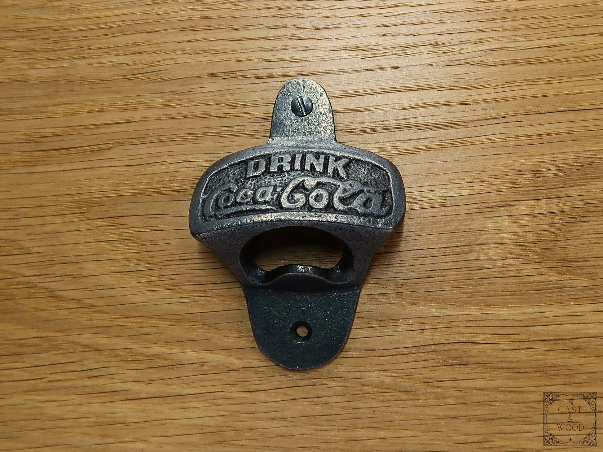 COCA-COLA Coke Cast Iron Wall Mounted Bottle Opener freeshipping - Cast & Wood