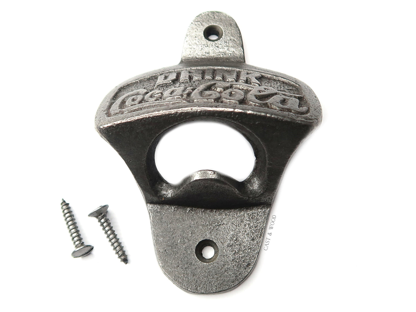 COCA-COLA Coke Cast Iron Wall Mounted Bottle Opener freeshipping - Cast & Wood
