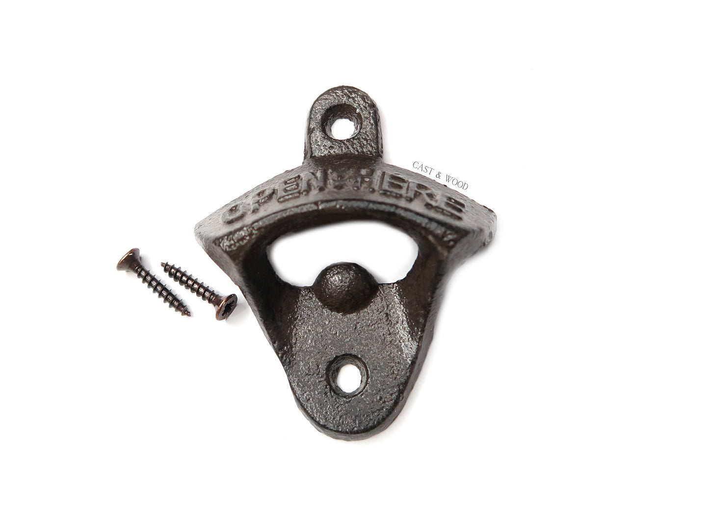 OPEN HERE Cast Iron Wall Mounted Bottle Opener freeshipping - Cast & Wood