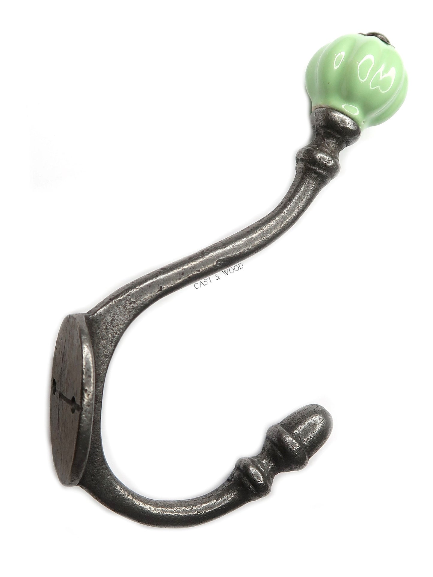 Spring Green Acorn Double Coat Hook freeshipping - Cast & Wood