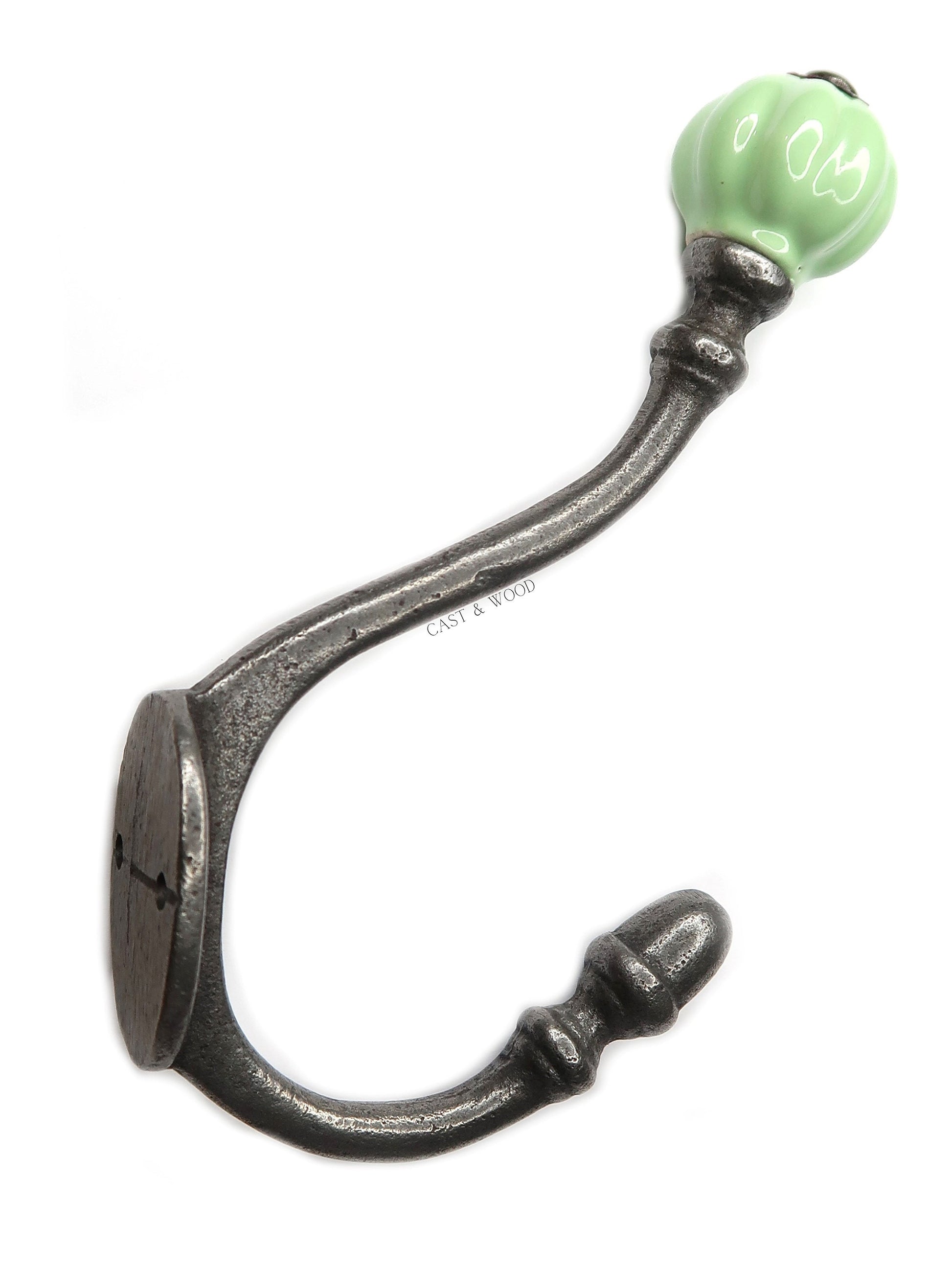 Spring Green Acorn Double Coat Hook freeshipping - Cast & Wood