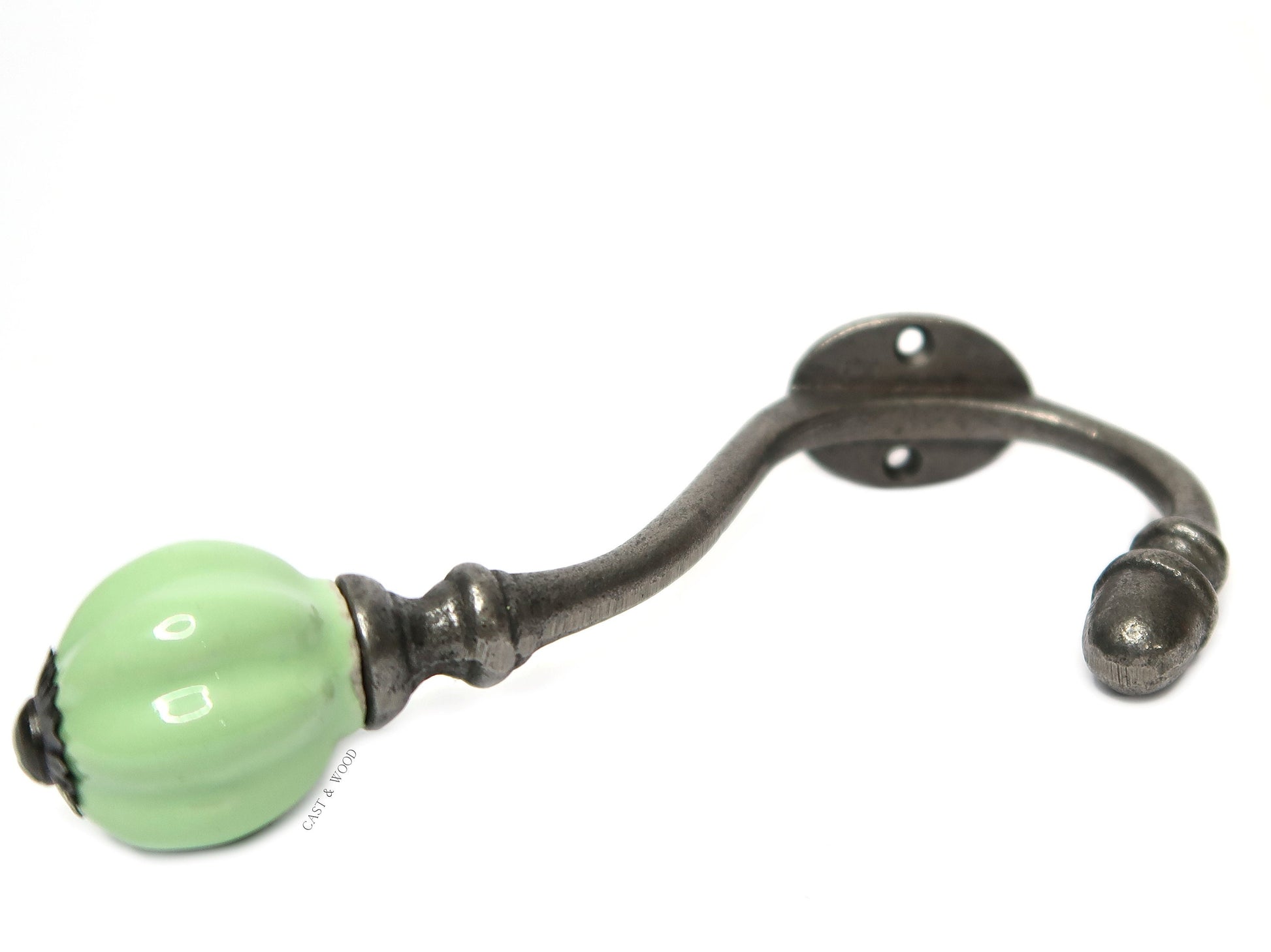 Spring Green Acorn Double Coat Hook freeshipping - Cast & Wood