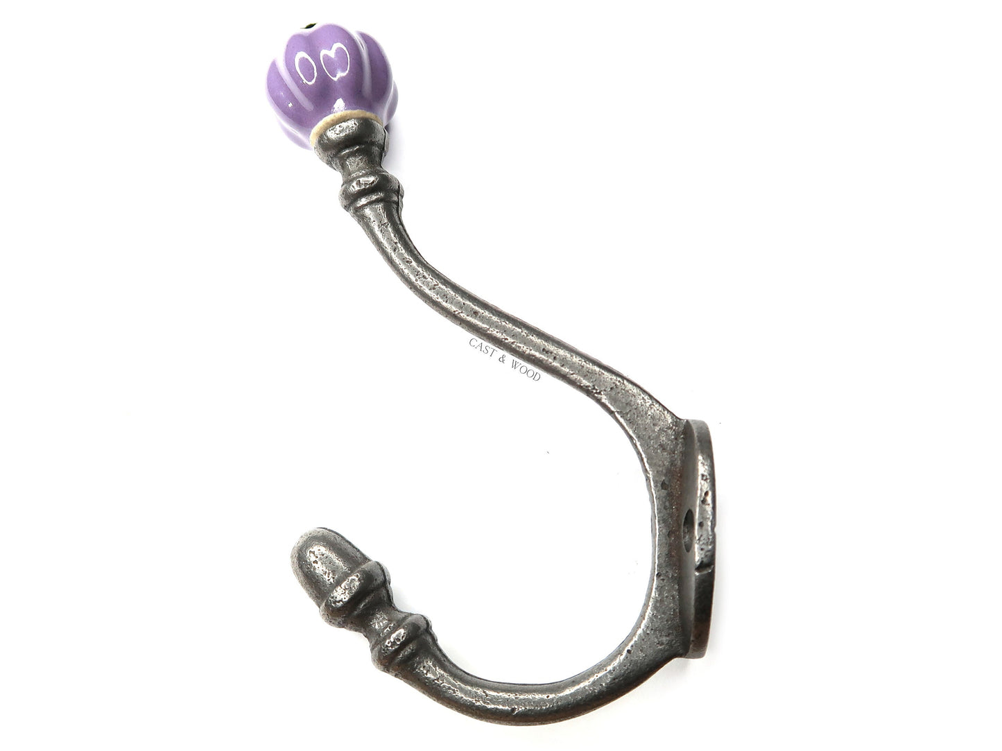 Purple Acorn Double Coat Hook freeshipping - Cast & Wood
