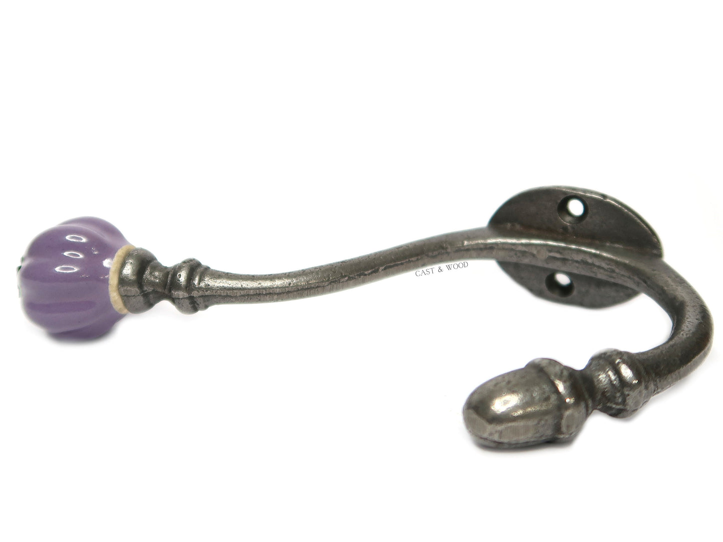 Purple Acorn Double Coat Hook freeshipping - Cast & Wood