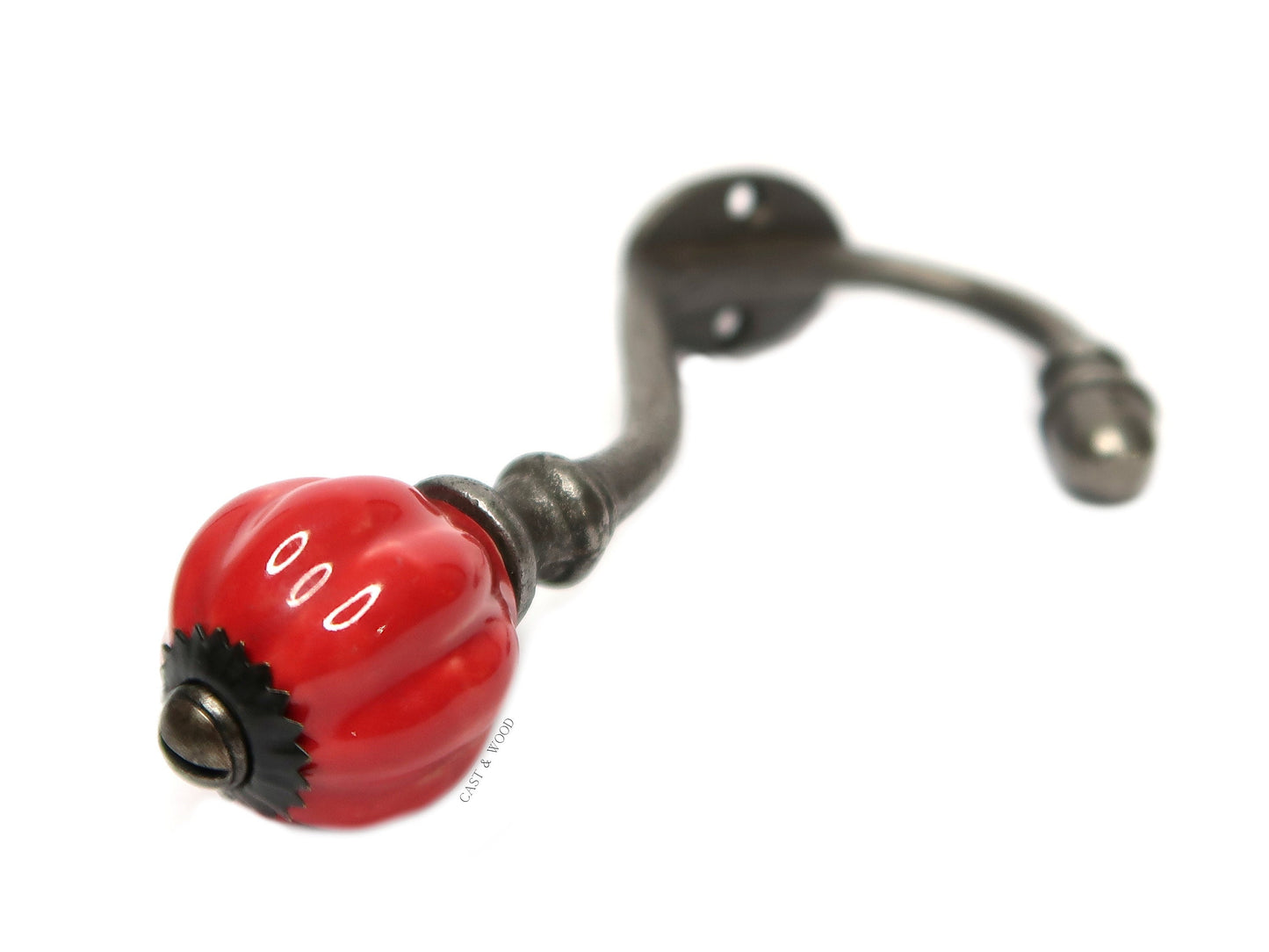 Red Acorn Double Coat Hook freeshipping - Cast & Wood