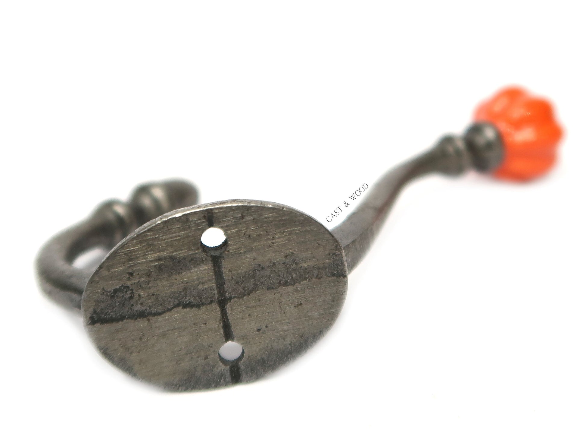 Orange Acorn Double Coat Hook freeshipping - Cast & Wood
