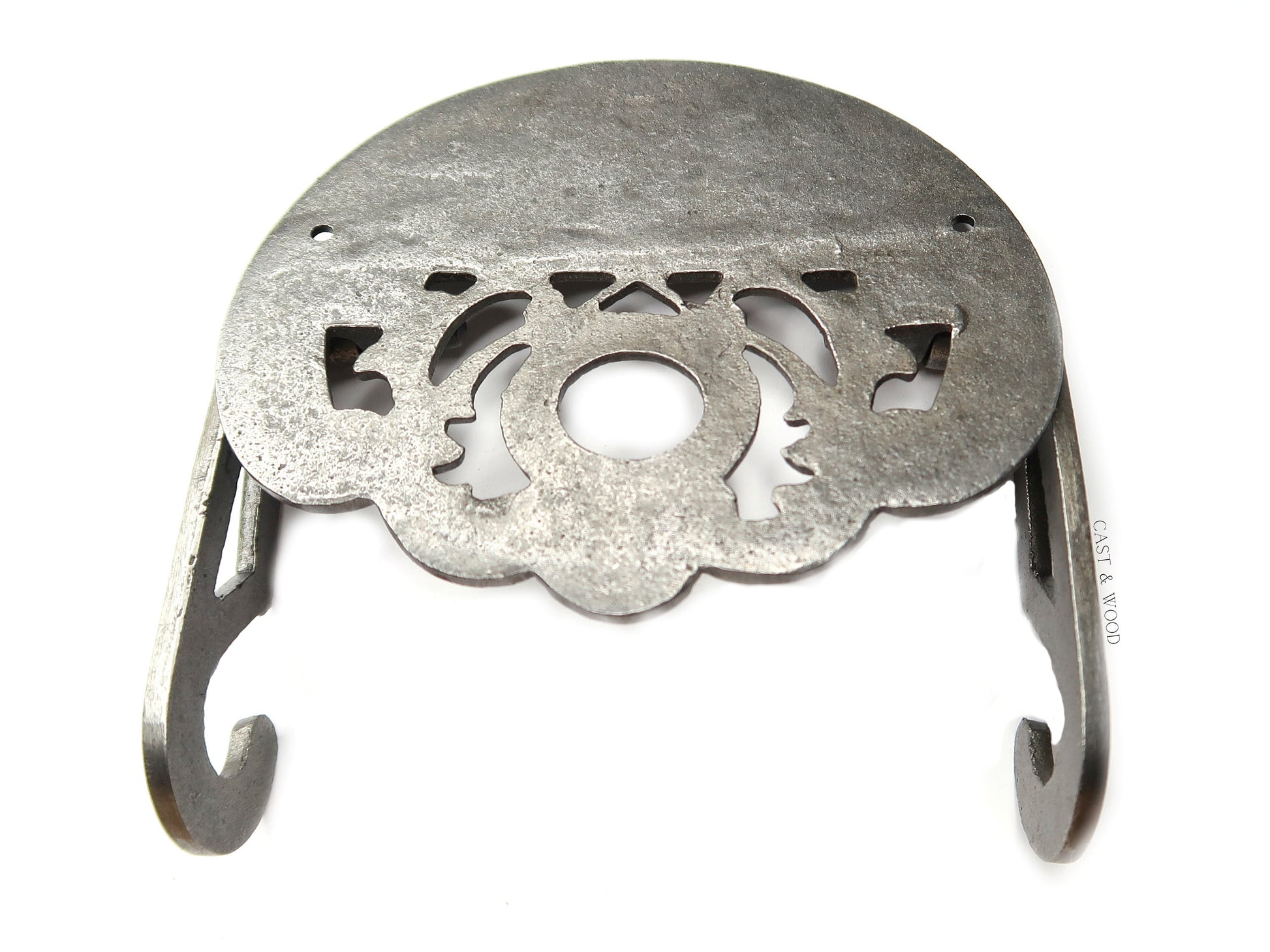 The Crown Toilet Roll Holder - Cast Iron - Light Wood