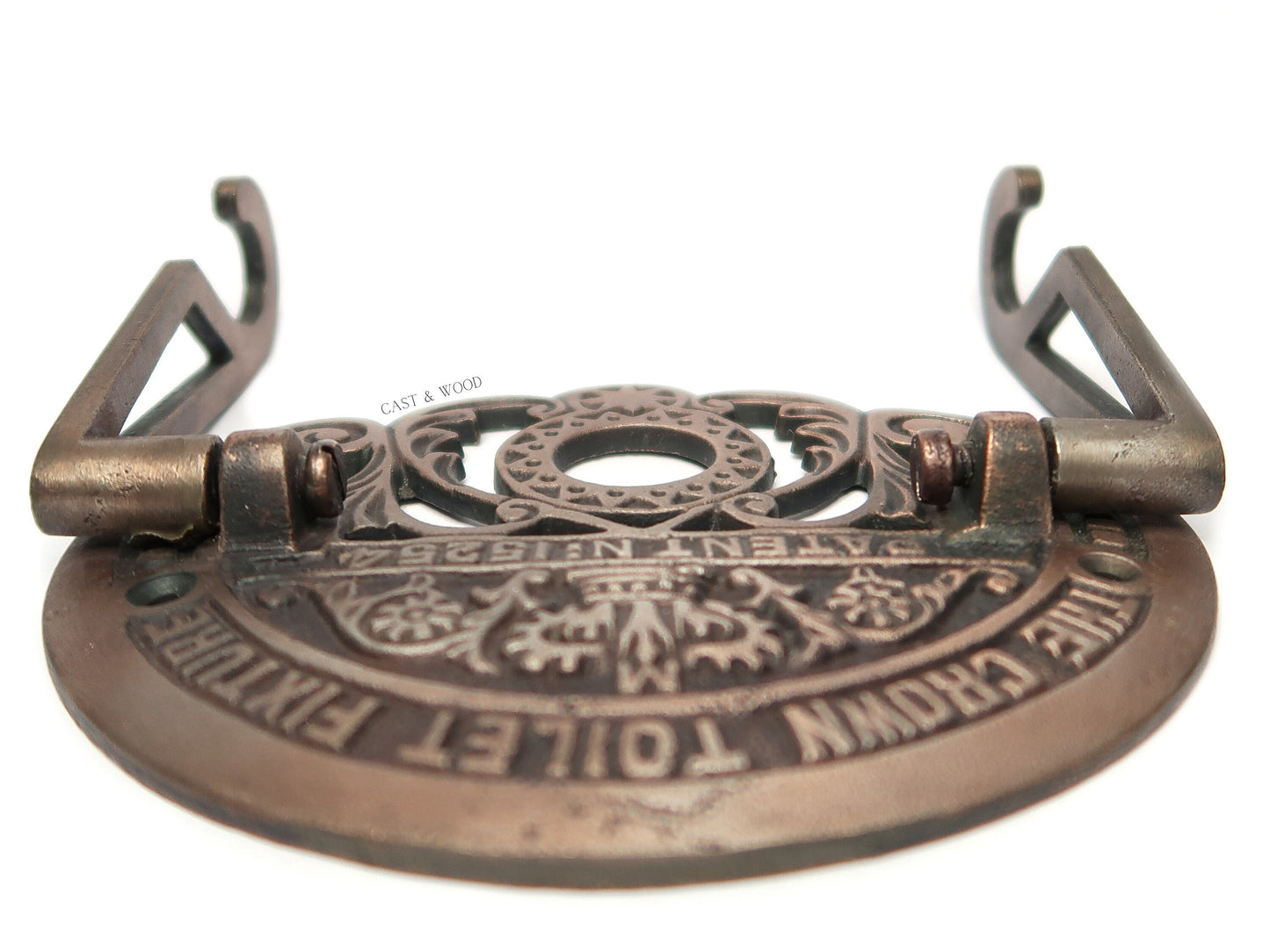 The Crown Toilet Roll Holder - Copper - Light Wood