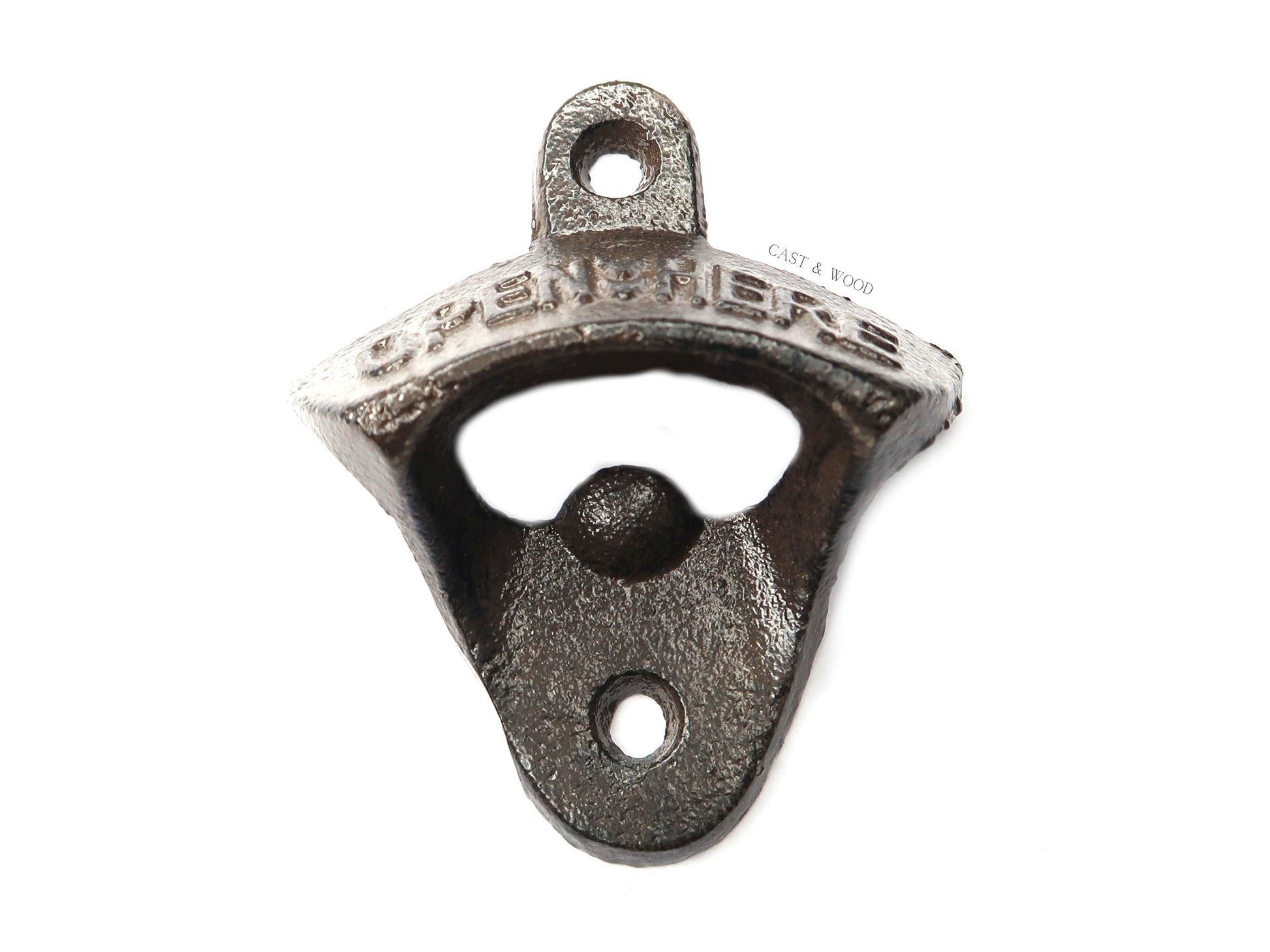 OPEN HERE Cast Iron Wall Mounted Bottle Opener freeshipping - Cast & Wood
