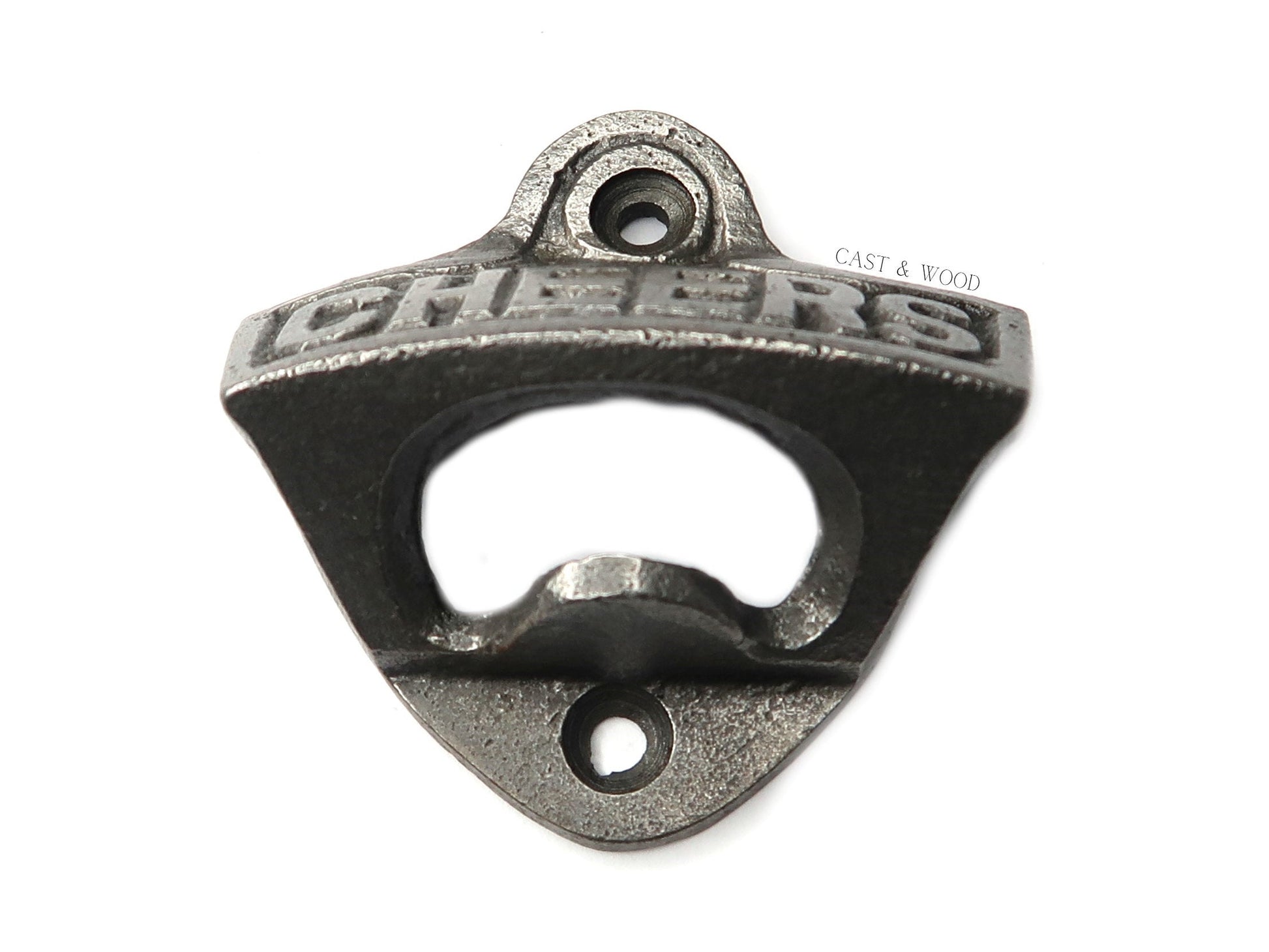 CHEERS Cast Iron Wall Mounted Bottle Opener freeshipping - Cast & Wood