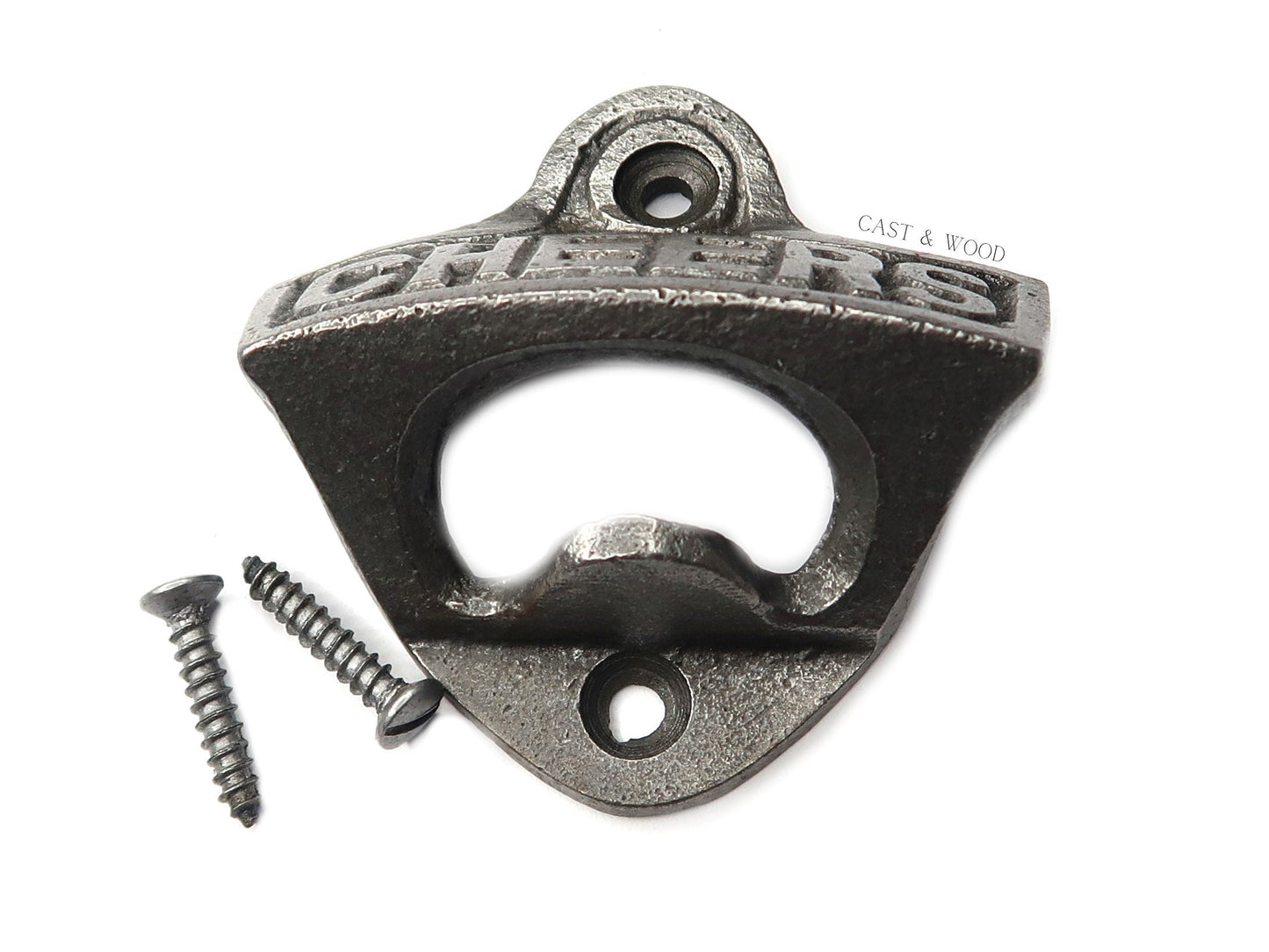 CHEERS Cast Iron Wall Mounted Bottle Opener freeshipping - Cast & Wood