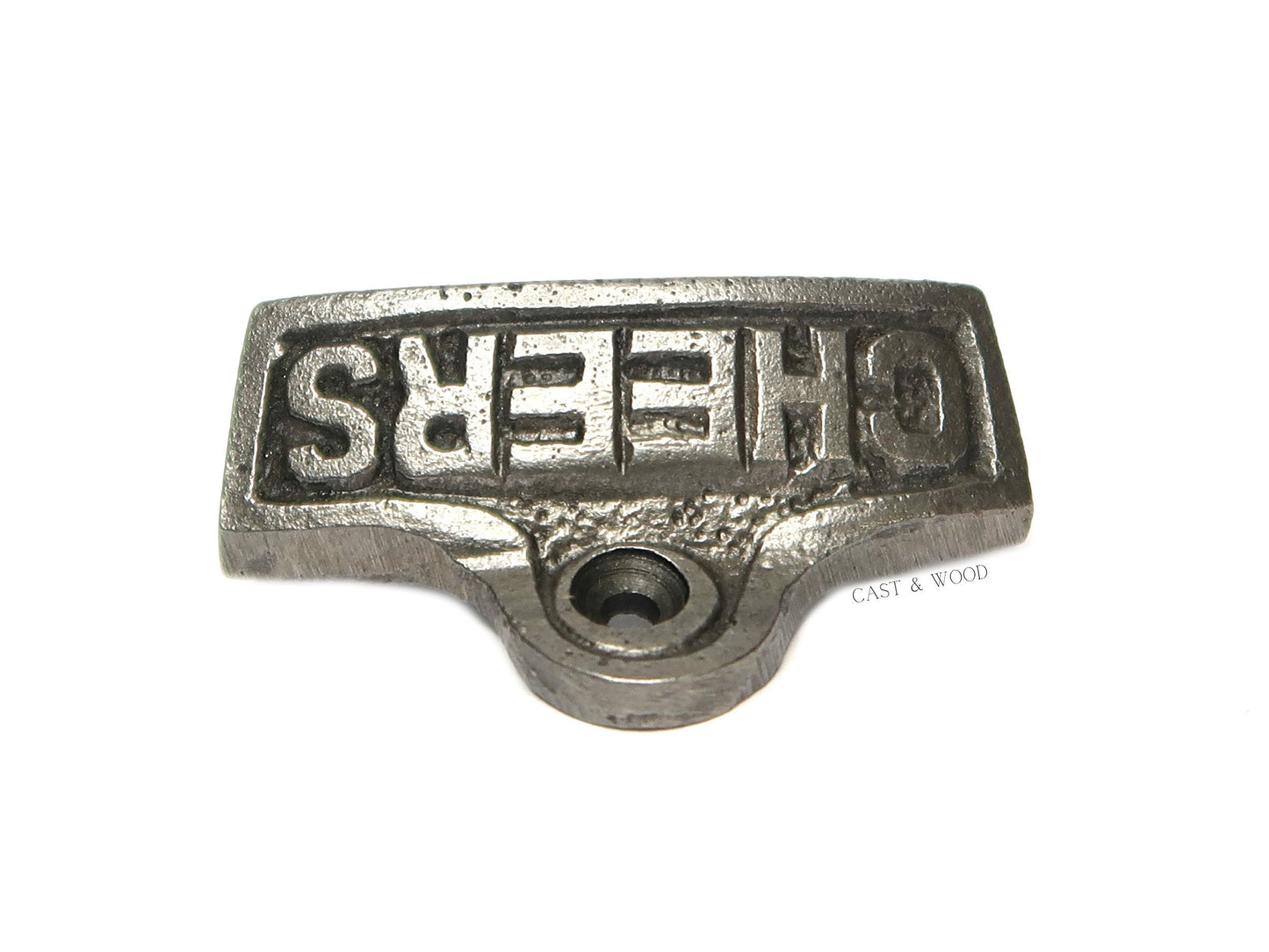 CHEERS Cast Iron Wall Mounted Bottle Opener freeshipping - Cast & Wood