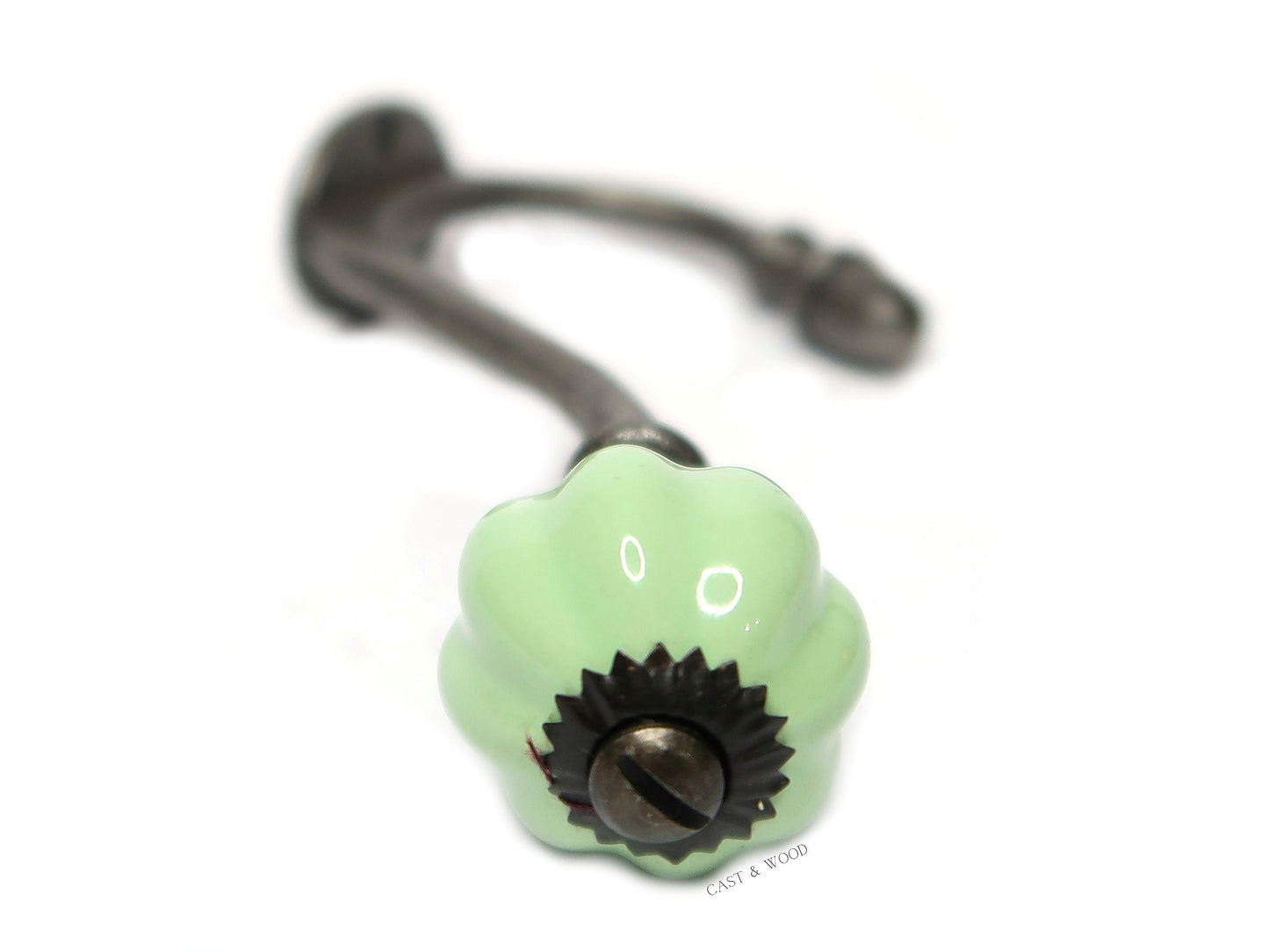 Spring Green Acorn Double Coat Hook freeshipping - Cast & Wood