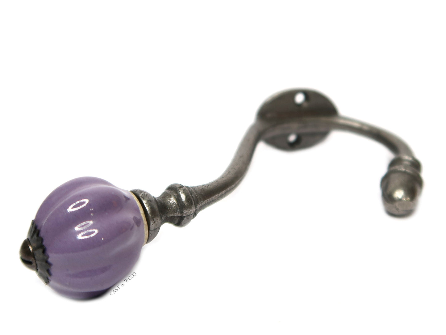 Purple Acorn Double Coat Hook freeshipping - Cast & Wood