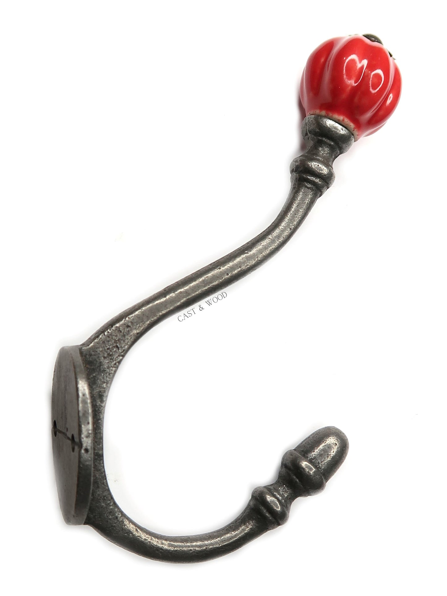 Red Acorn Double Coat Hook freeshipping - Cast & Wood