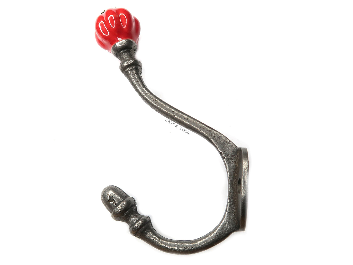 Red Acorn Double Coat Hook freeshipping - Cast & Wood