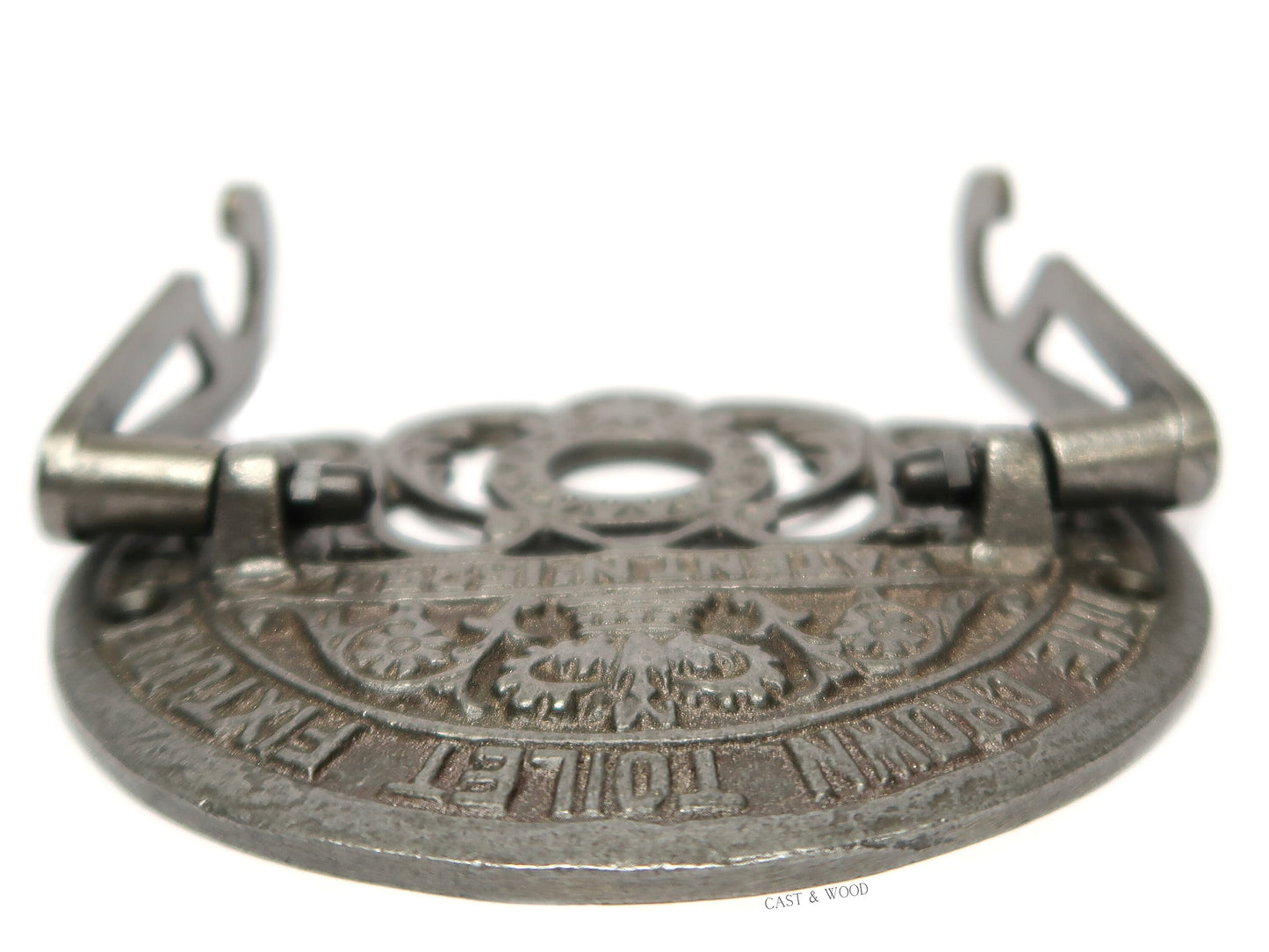 The Crown Toilet Roll Holder - Cast Iron - Light Wood