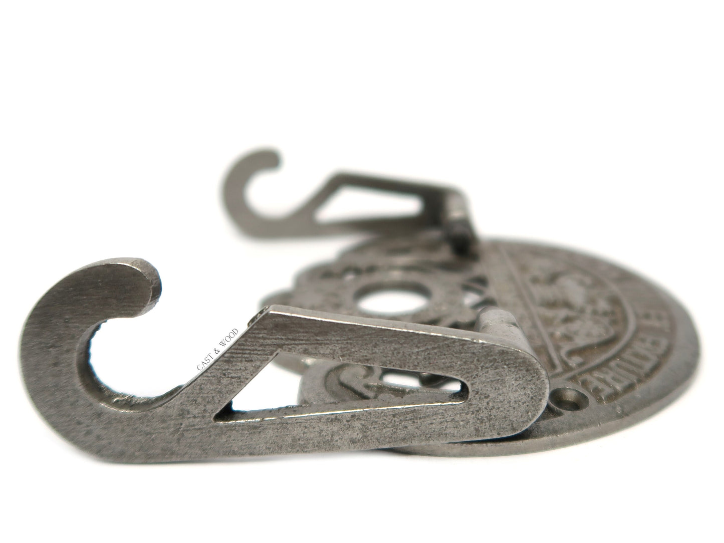 The Crown Toilet Roll Holder - Cast Iron - Light Wood
