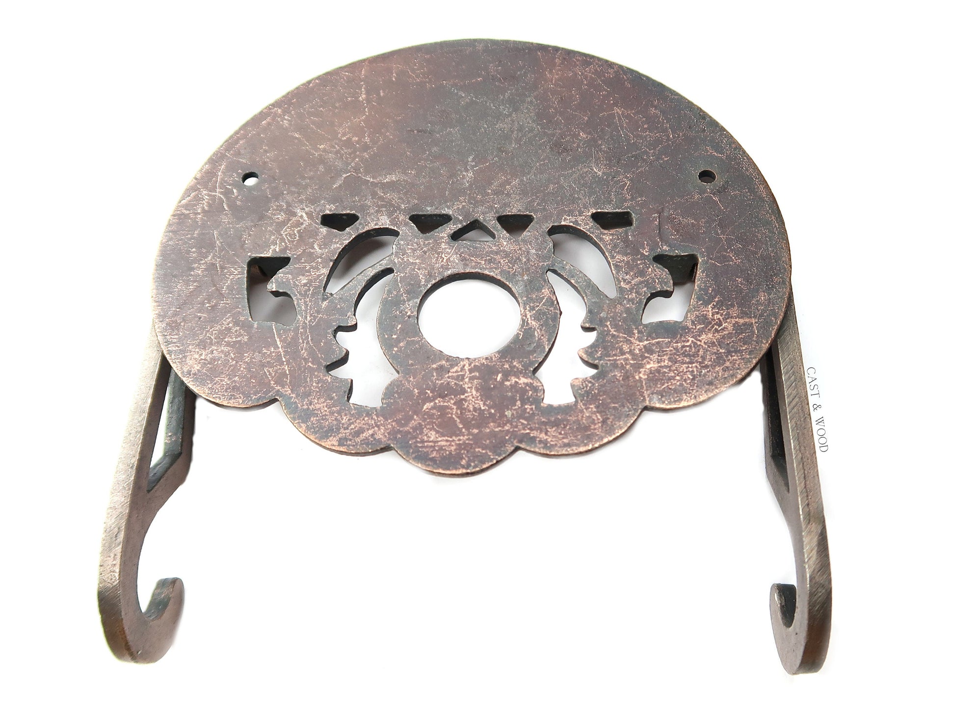The Crown Toilet Roll Holder - Copper - Light Wood