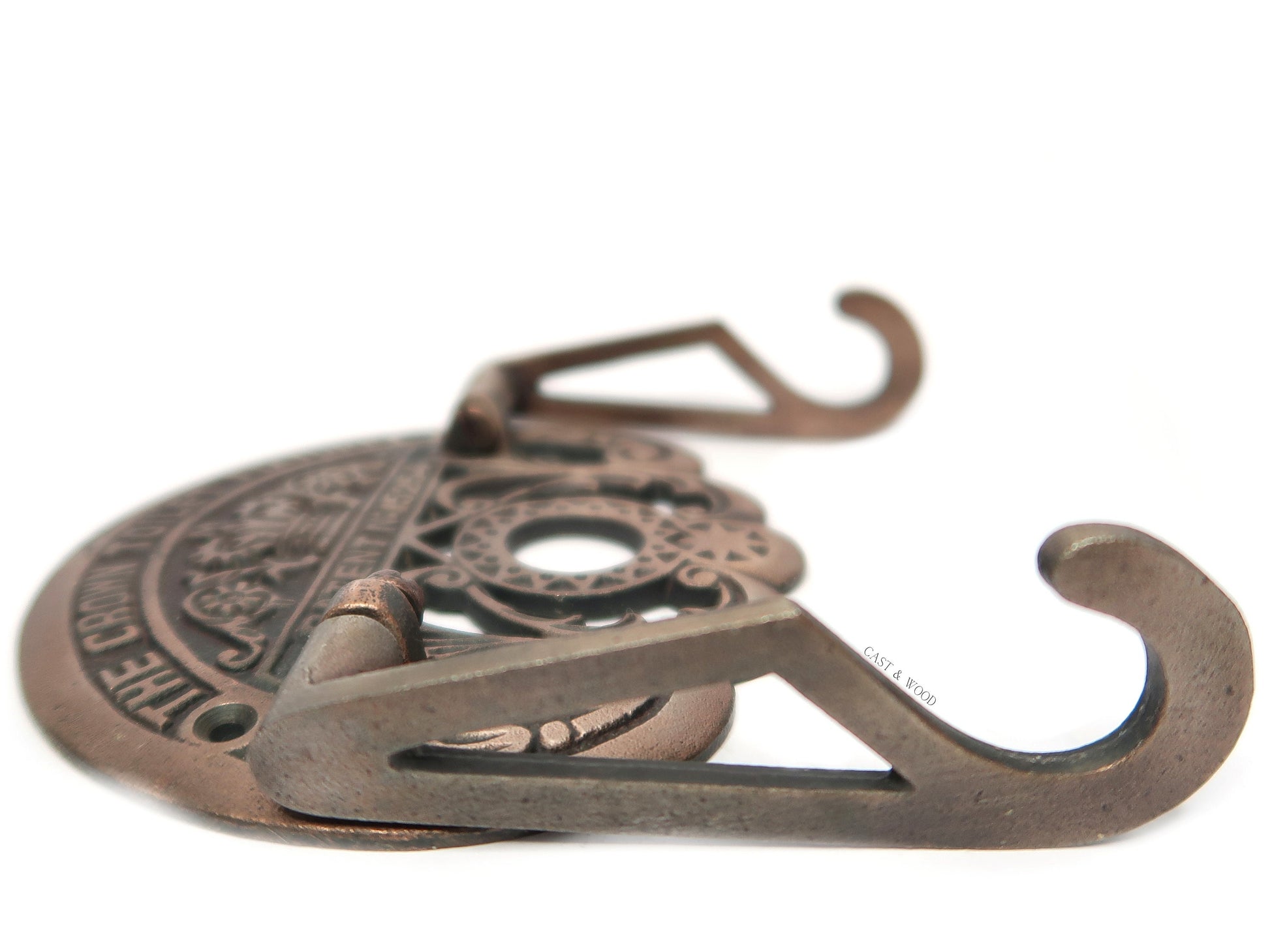 The Crown Toilet Roll Holder - Copper - Light Wood