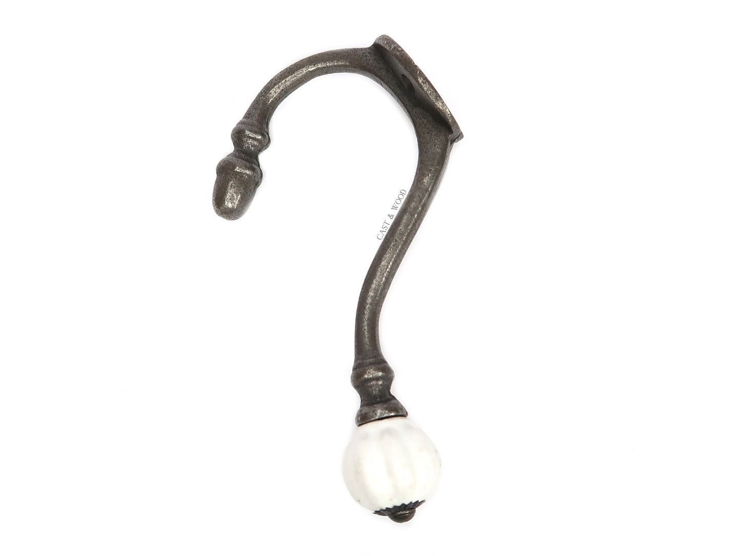 White Acorn Double Coat Hook freeshipping - Cast & Wood