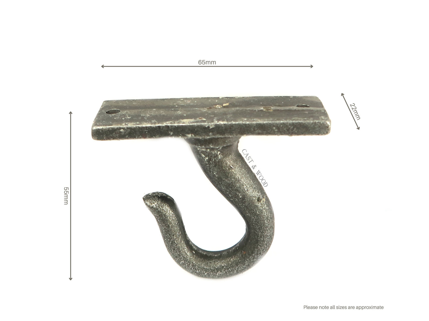 Mug Hook / Chandelier Hook - 65mm freeshipping - Cast & Wood